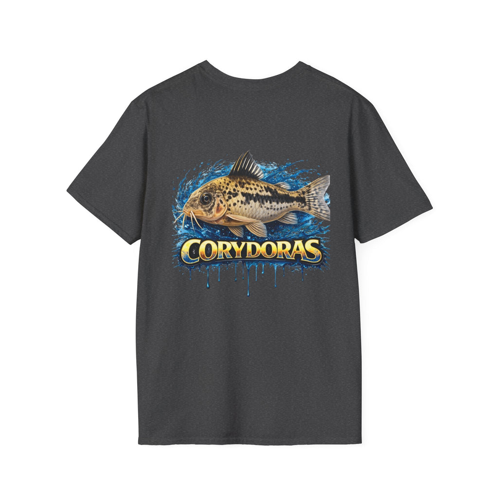 Corydoras Fish T-Shirt — Aquarium Catfish Tee with Splash Graphic