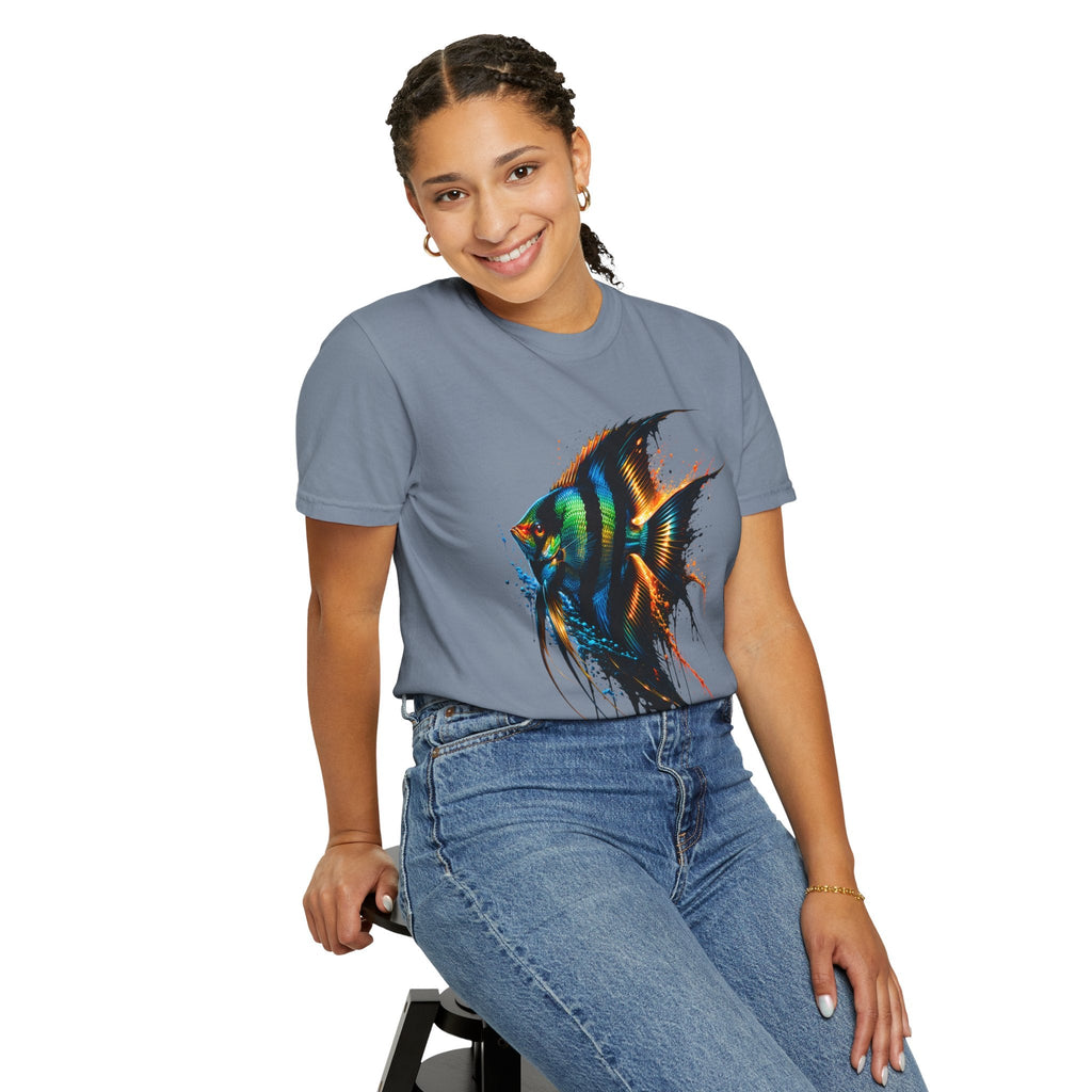 Vibrant Drip Angelfish Graphic Tee