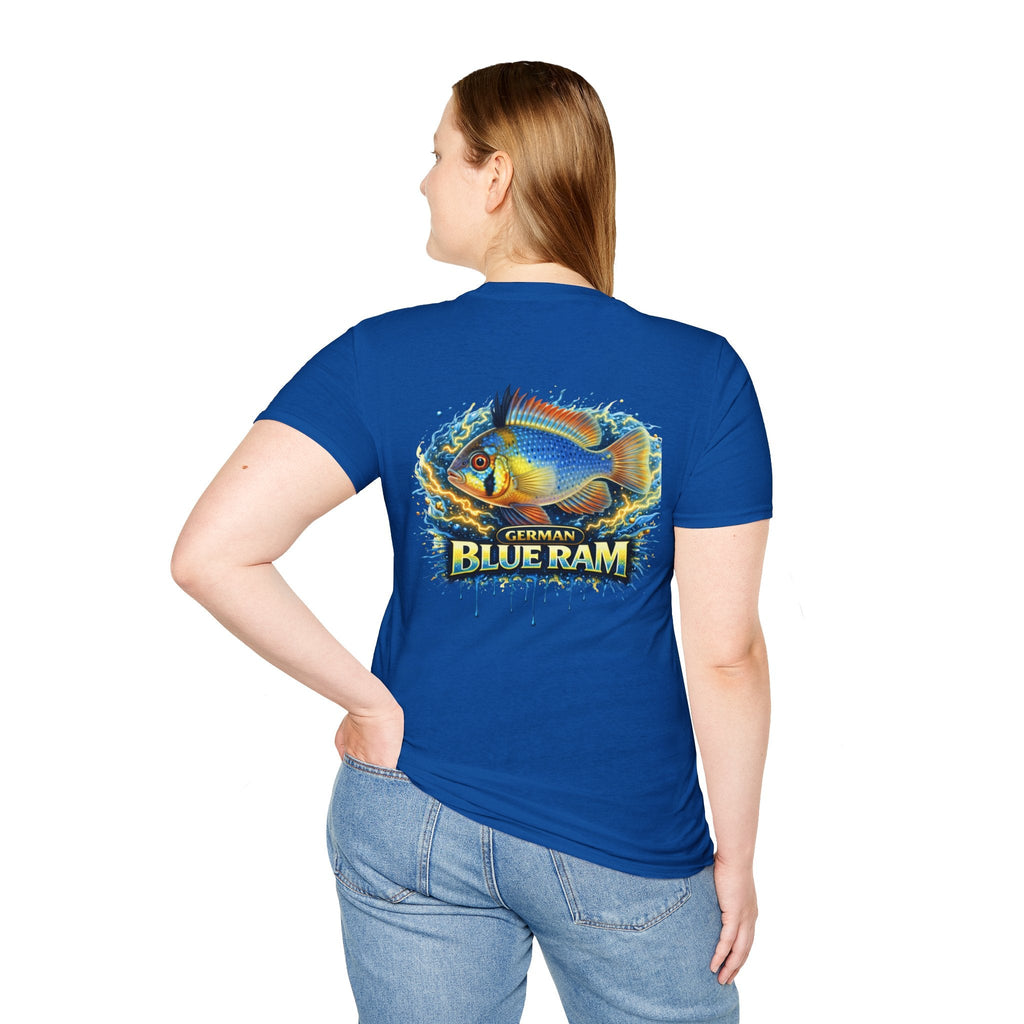 German Blue Ram Fish T-Shirt — Colorful Aquarium Cichlid Tee