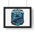Blue Phantom Pleco Framed Poster — Aquatic Fish Art Print