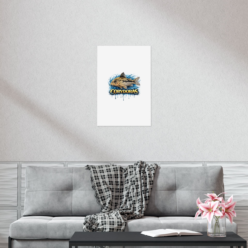Corydoras Fish Poster — Freshwater Aquarium Art Print