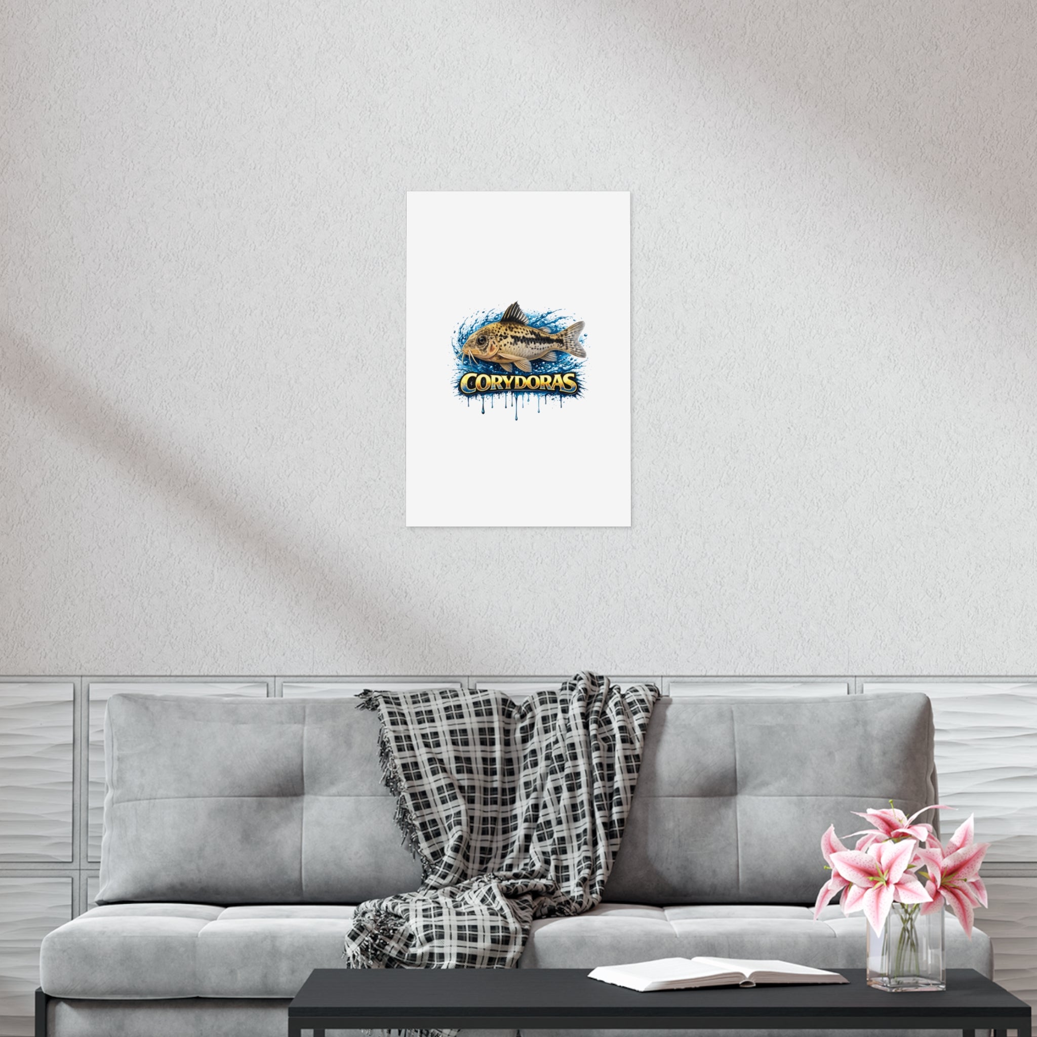 Corydoras Fish Poster — Freshwater Aquarium Art Print