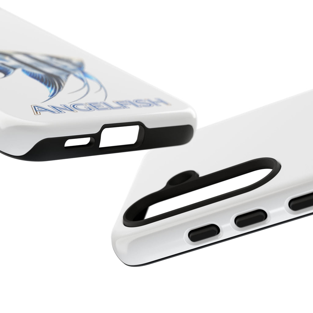 Angelfish Tough Phone Case – Durable Protective Case with Blue Tropical Fish Design