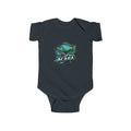 Electric Blue Acara Baby Bodysuit — Cute Fish Graphic Infant Onesie