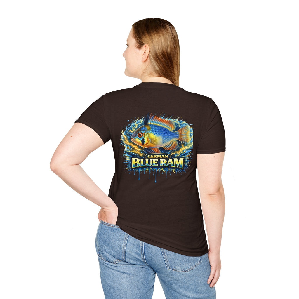 German Blue Ram Fish T-Shirt — Colorful Aquarium Cichlid Tee