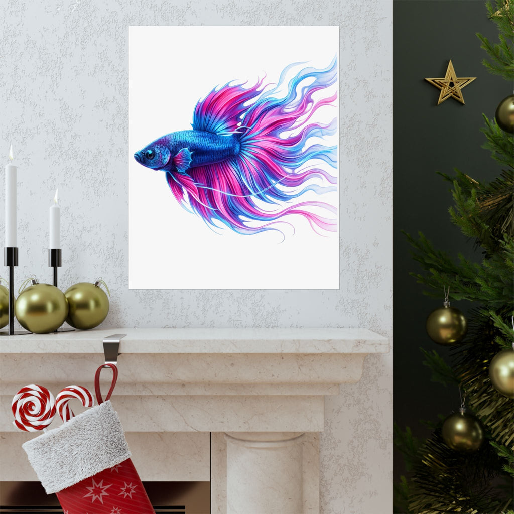 Electric Paint Betta Art Poster