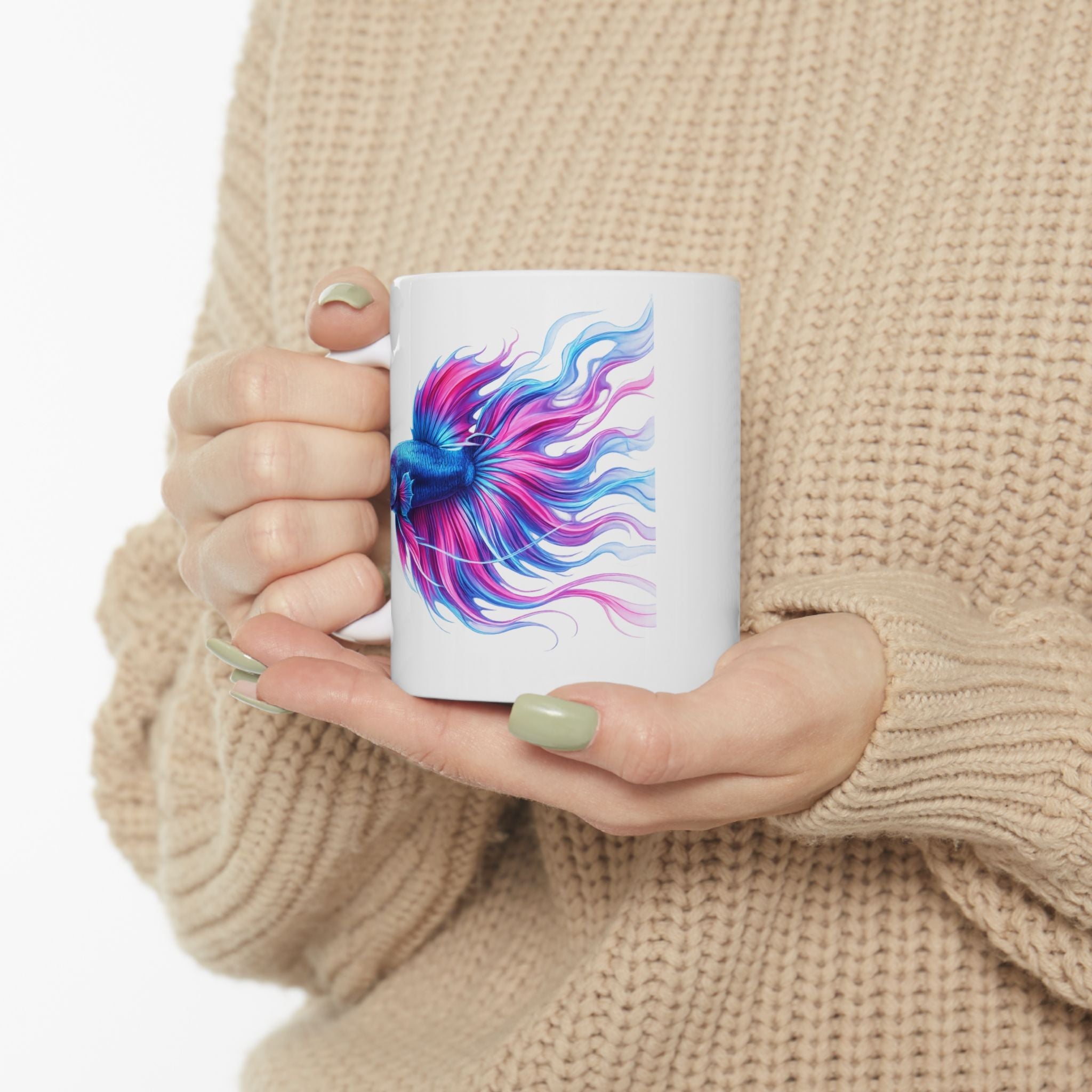 Electric Paint Betta Ceramic Mug