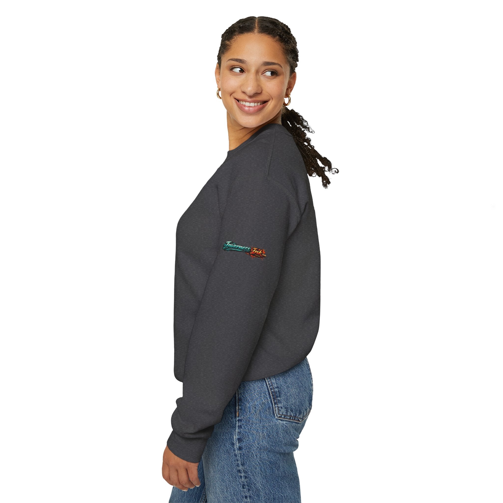 Angelfish Crewneck Sweatshirt — Blue Tropical Fish Graphic