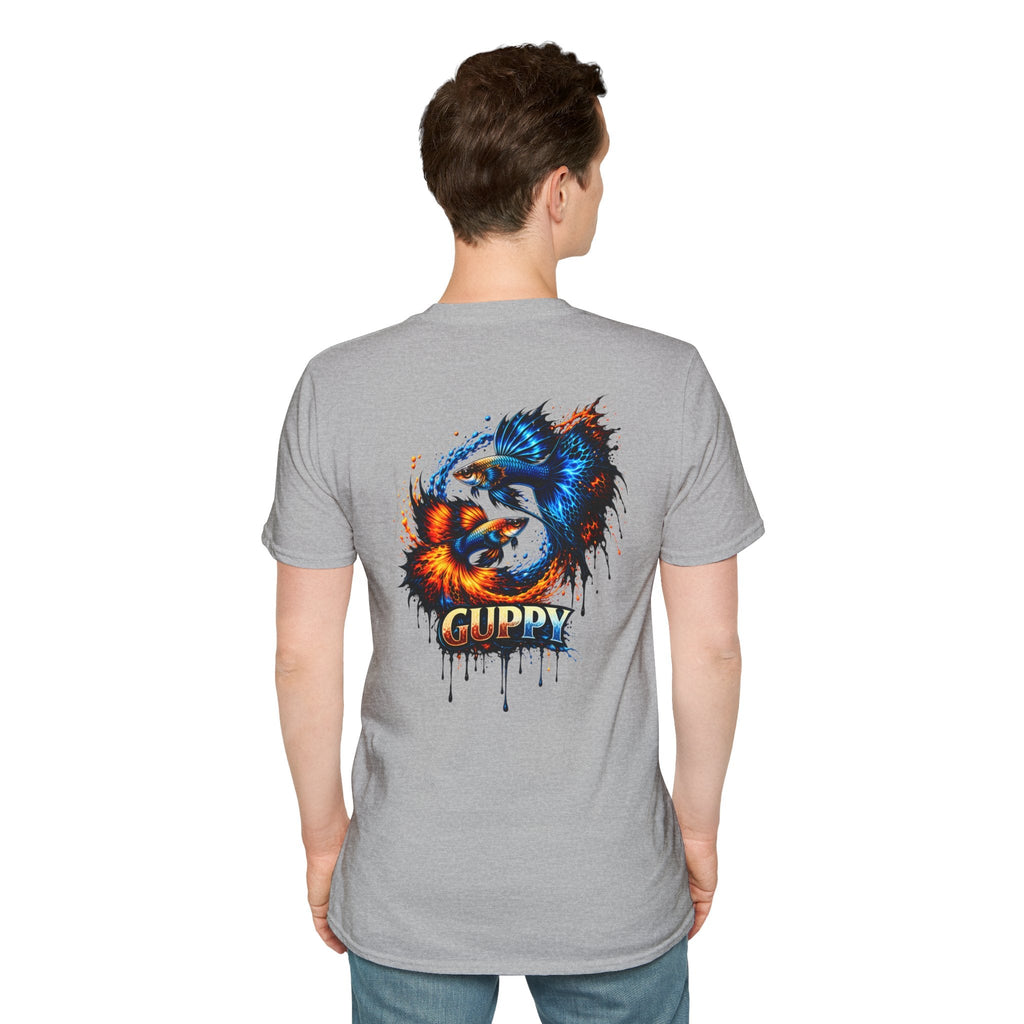 Guppy Fish T-Shirt — Vibrant Watercolor Drip Graphic Tee