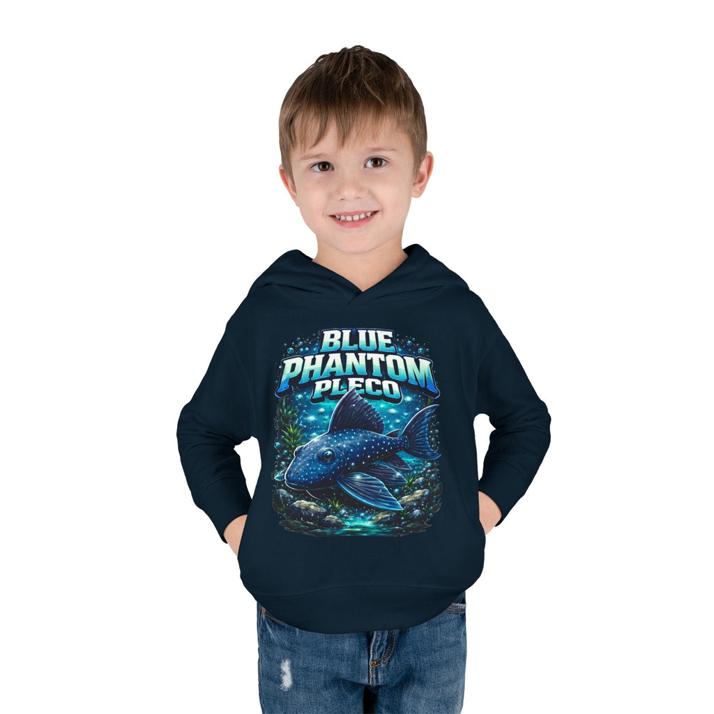 Toddler Hoodie — 'Blue Phantom Pleco' Cute Aquarium Fish Pullover