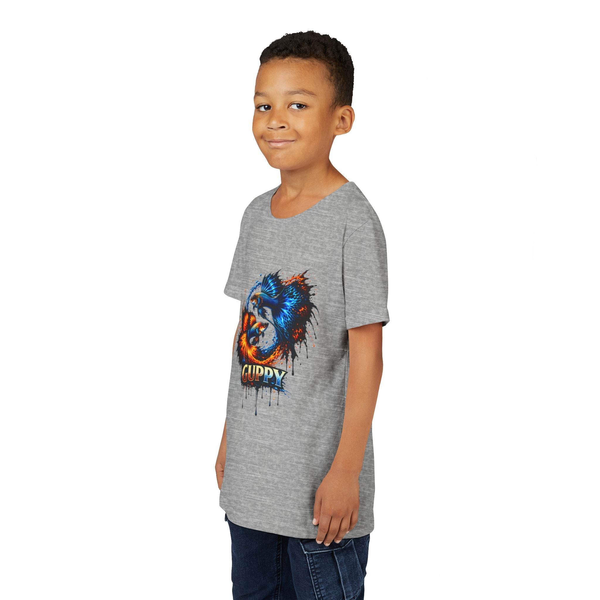 Fire & Ice Guppy – Youth "Neon Flare" Premium Tee