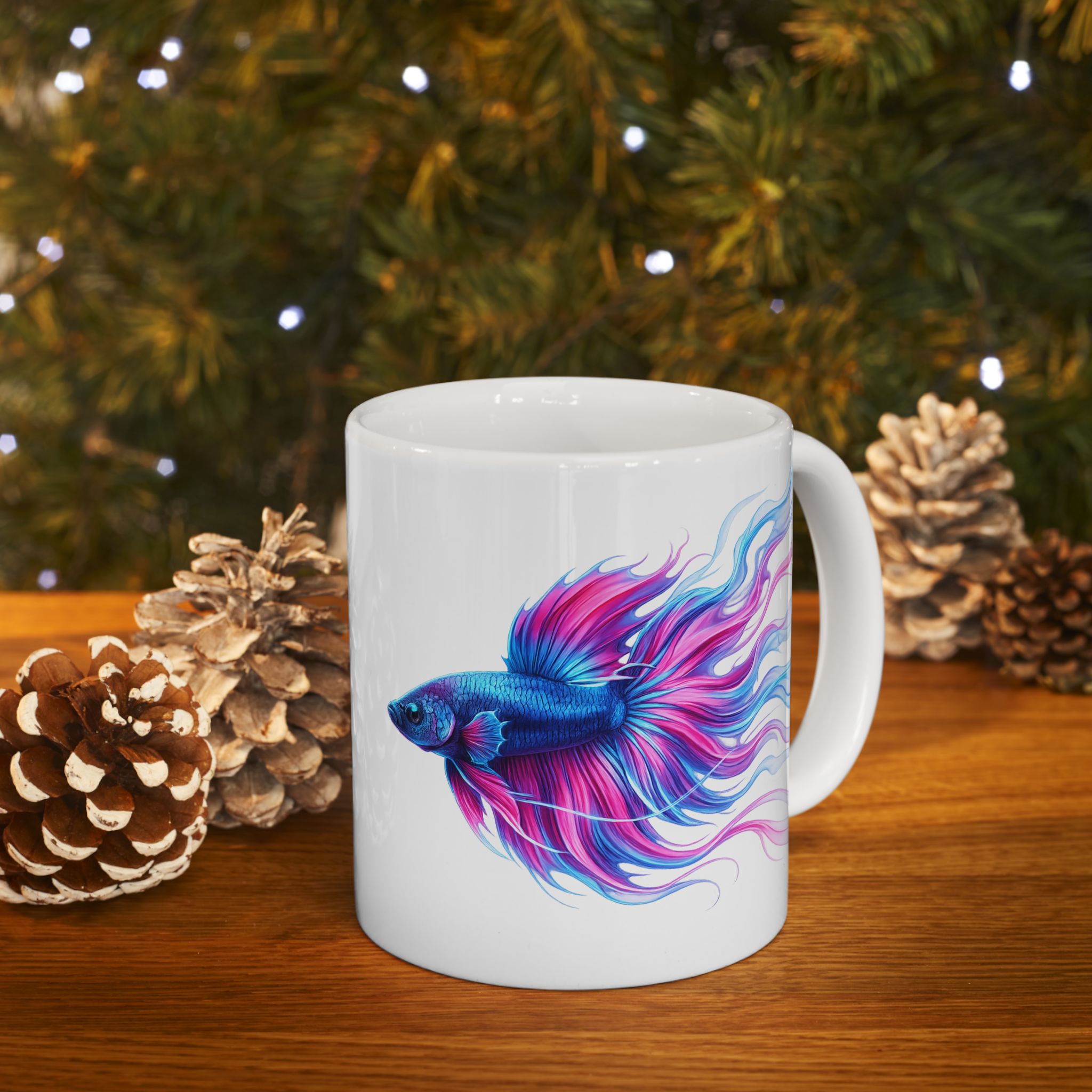 Electric Paint Betta Ceramic Mug