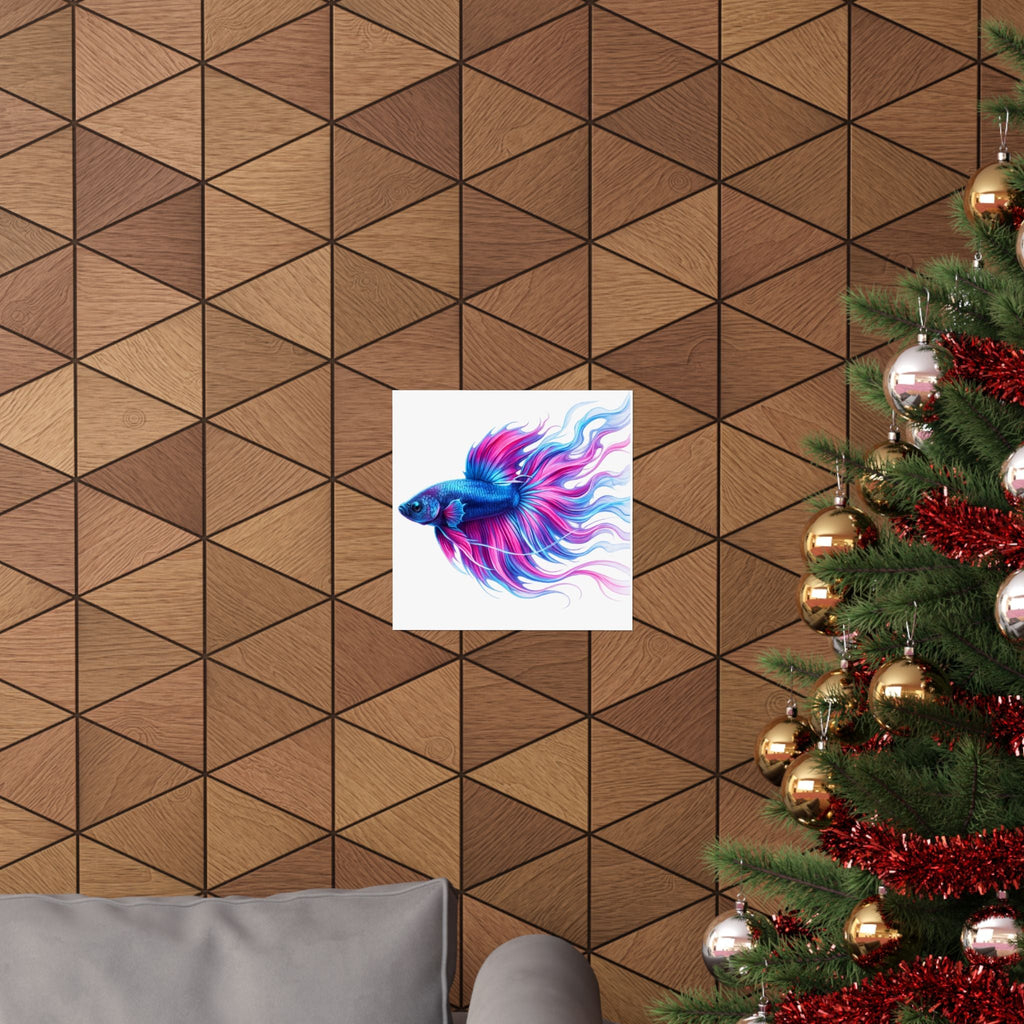 Electric Paint Betta Art Poster