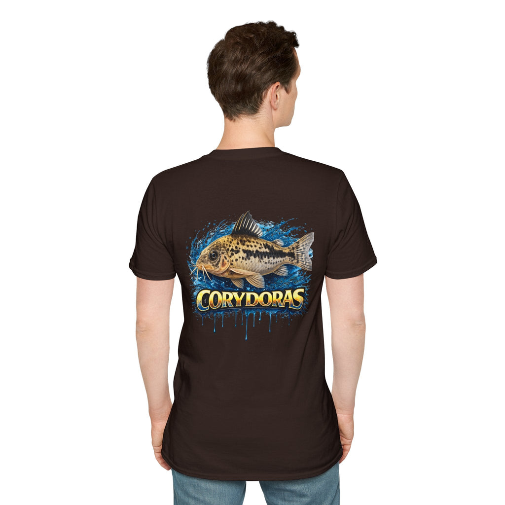 Corydoras Fish T-Shirt — Aquarium Catfish Tee with Splash Graphic