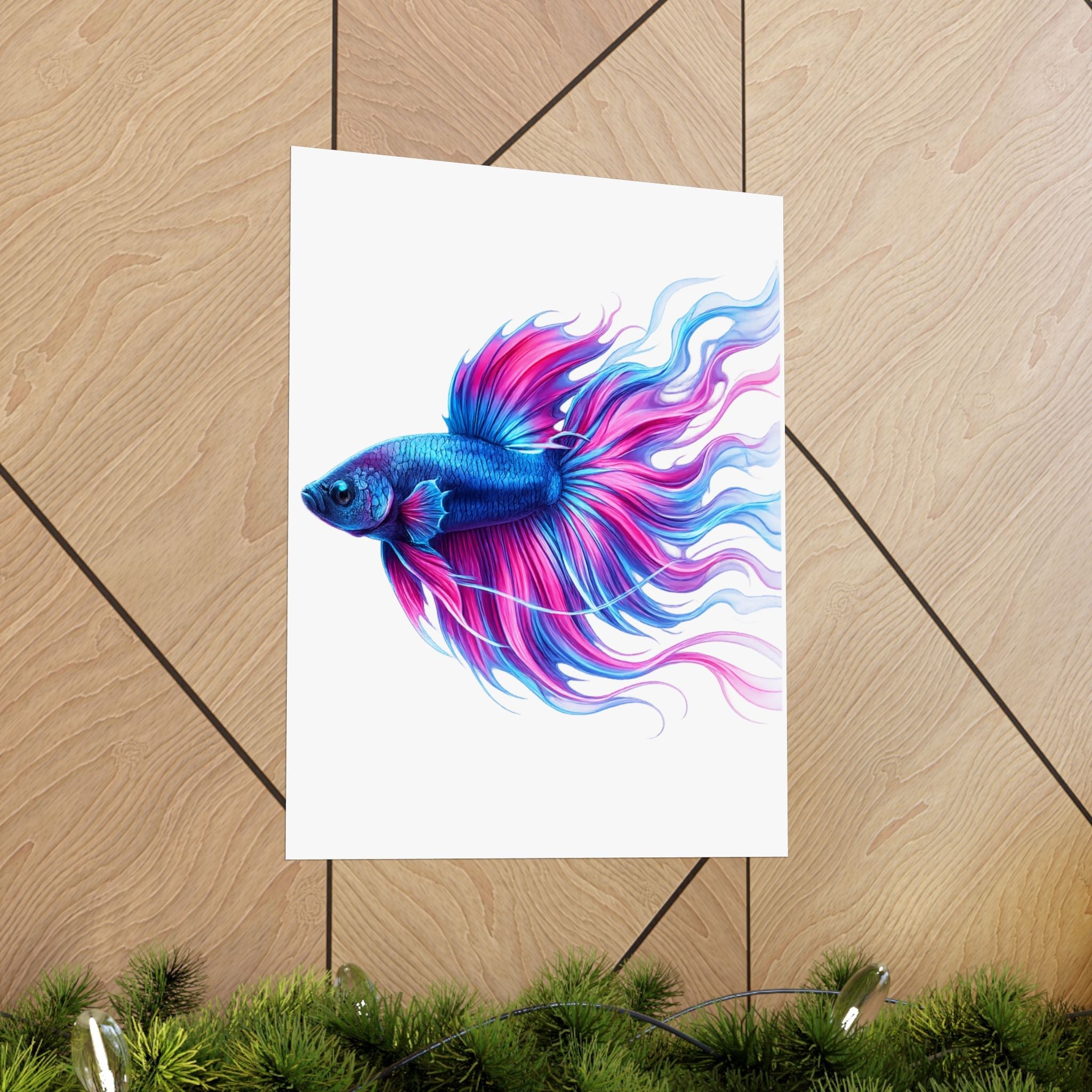 Electric Paint Betta Art Poster
