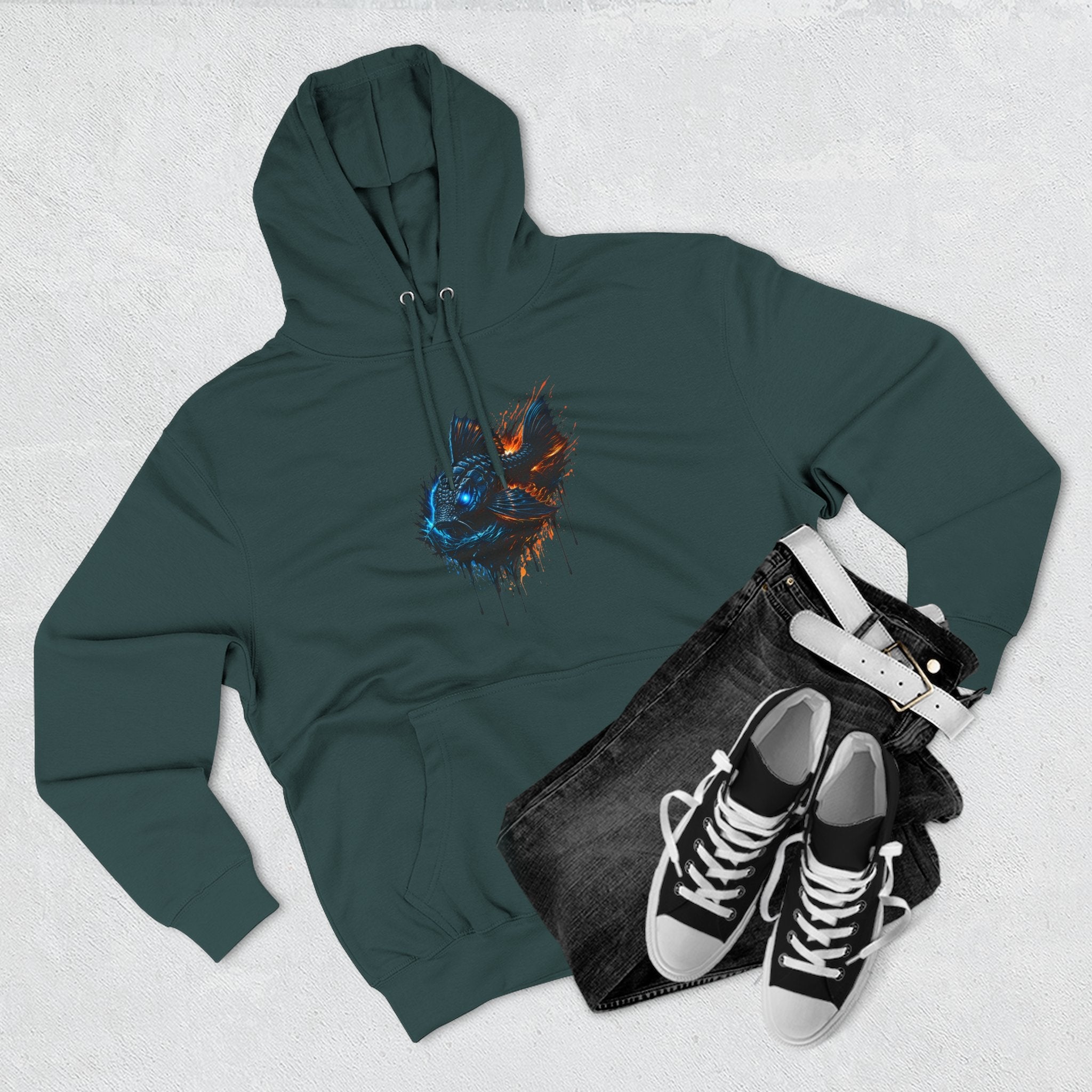 Armored Pleco L-185 – Premium Fleece Hooded Sweatshirt