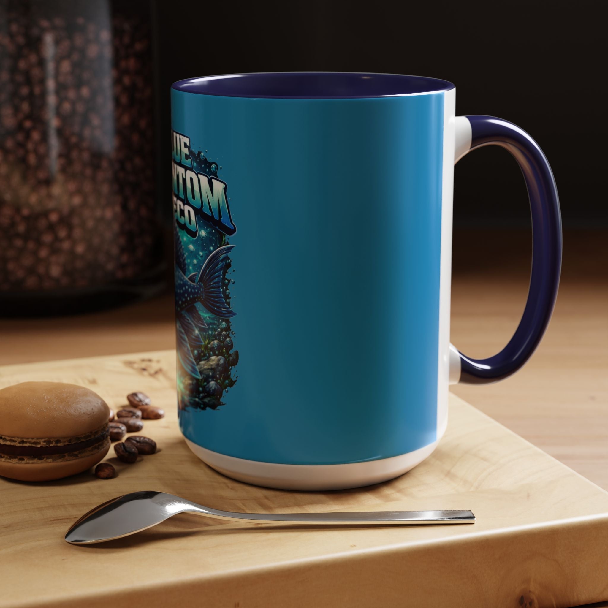 Blue Phantom Pleco Accent Coffee Mug – Aquarium Fish Lover Gift (11/15oz)