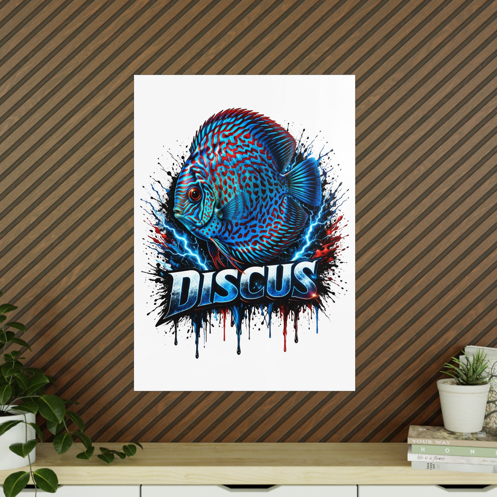 Discus Fish Photopaper Poster – Vibrant Aquarium Wall Art
