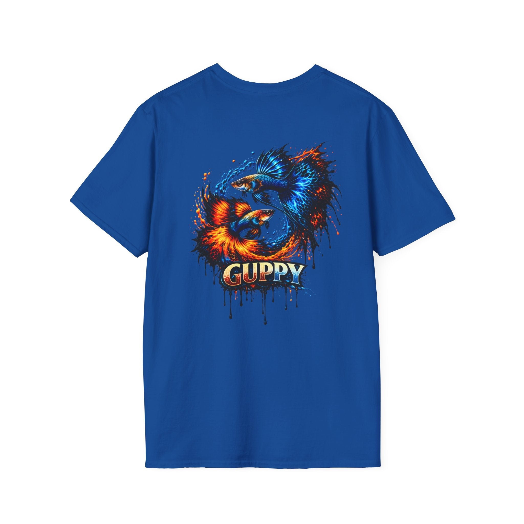 Guppy Fish T-Shirt — Vibrant Watercolor Drip Graphic Tee