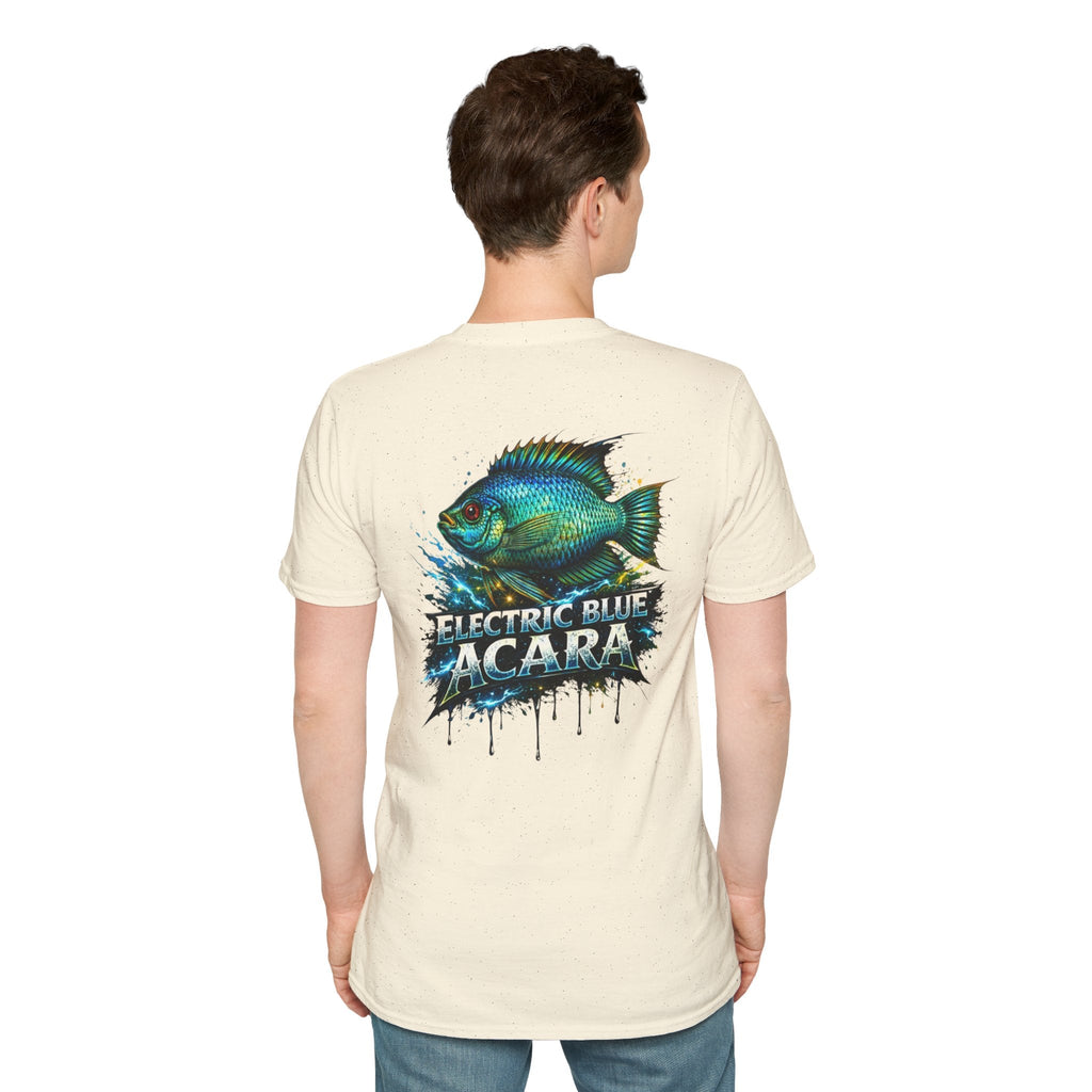 Electric Blue Acara Fish T-Shirt — Vibrant Angler Graphic Tee