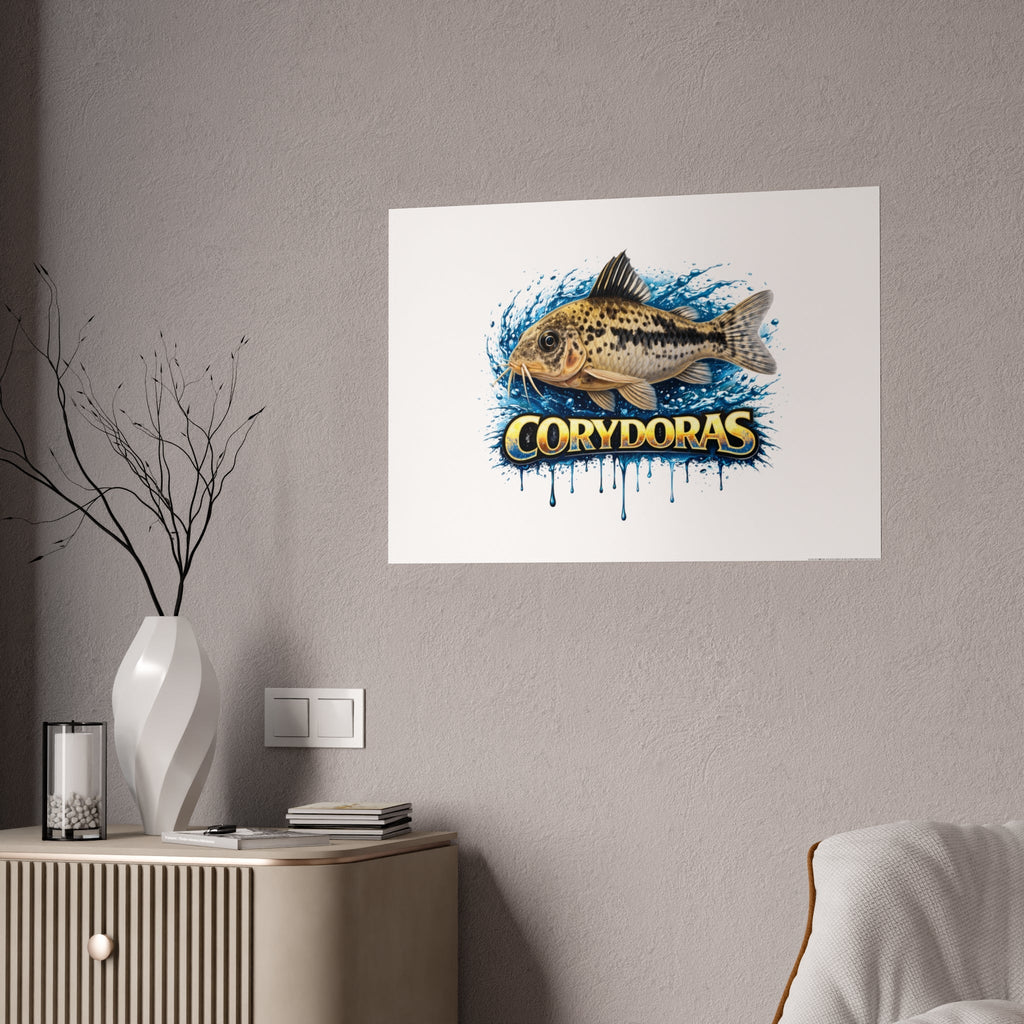 Corydoras Fish Gloss Poster – Aquarium Artwork Print