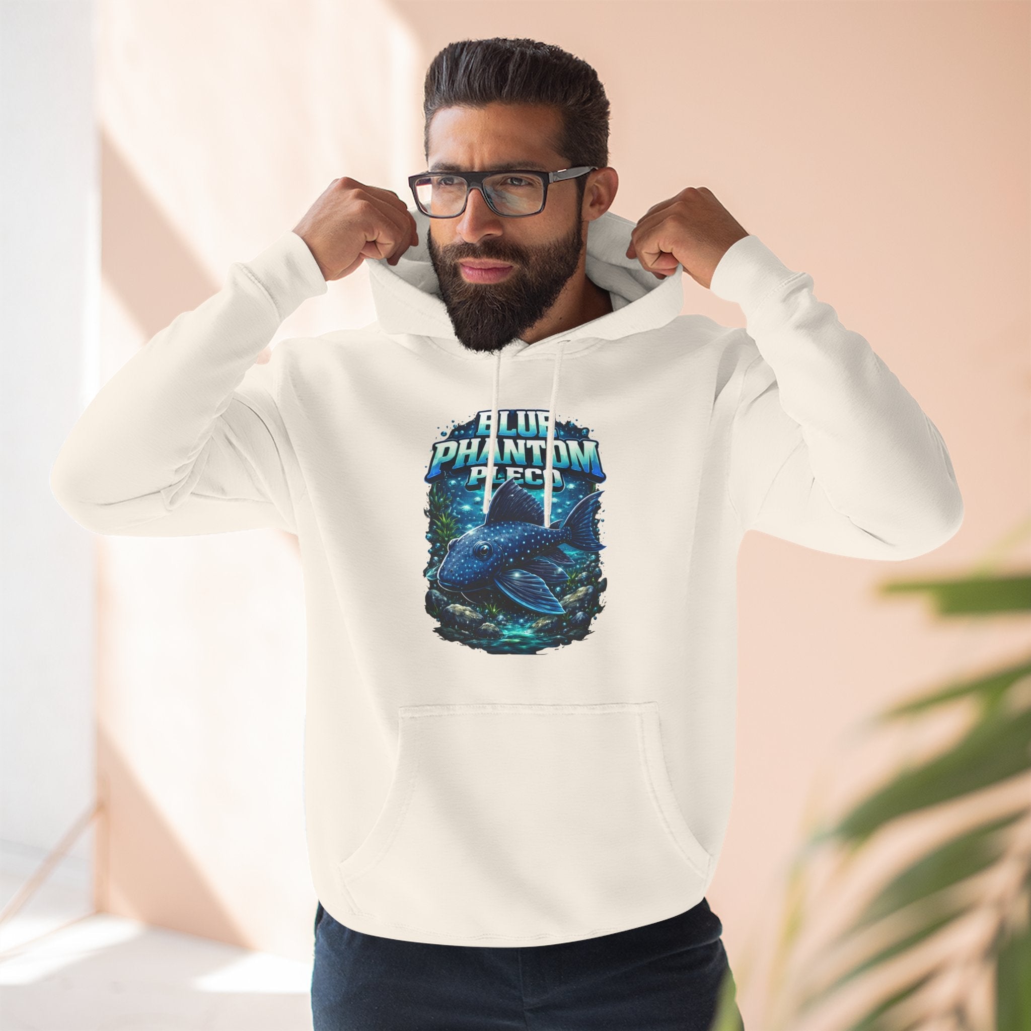 Blue Phantom Pleco L128 Hoodies | Premium Fish Keeper Streetwear | Inverness Ink