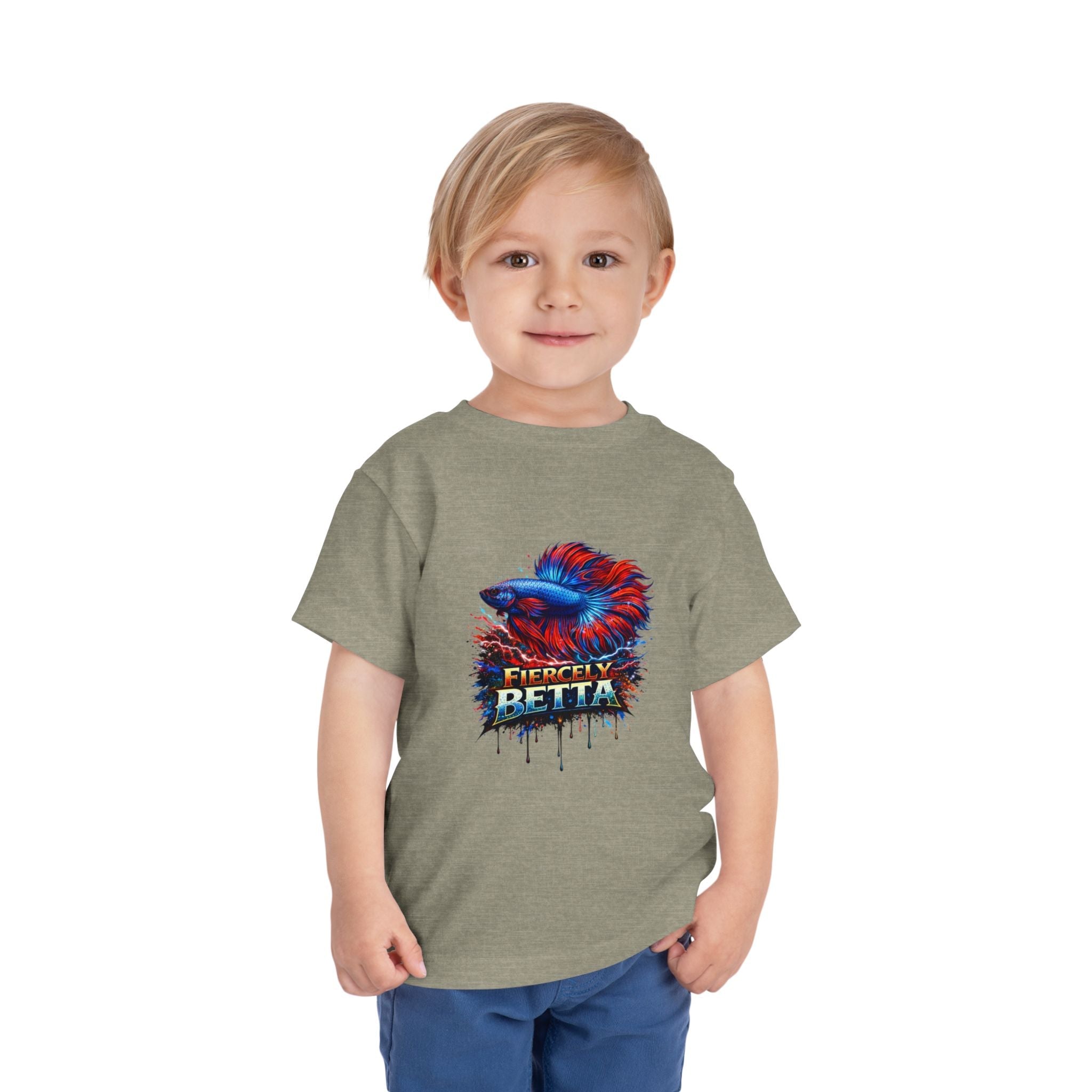 Toddler Tee - 'Fierce Betta' Colorful Betta Fish Graphic Shirt for Kids