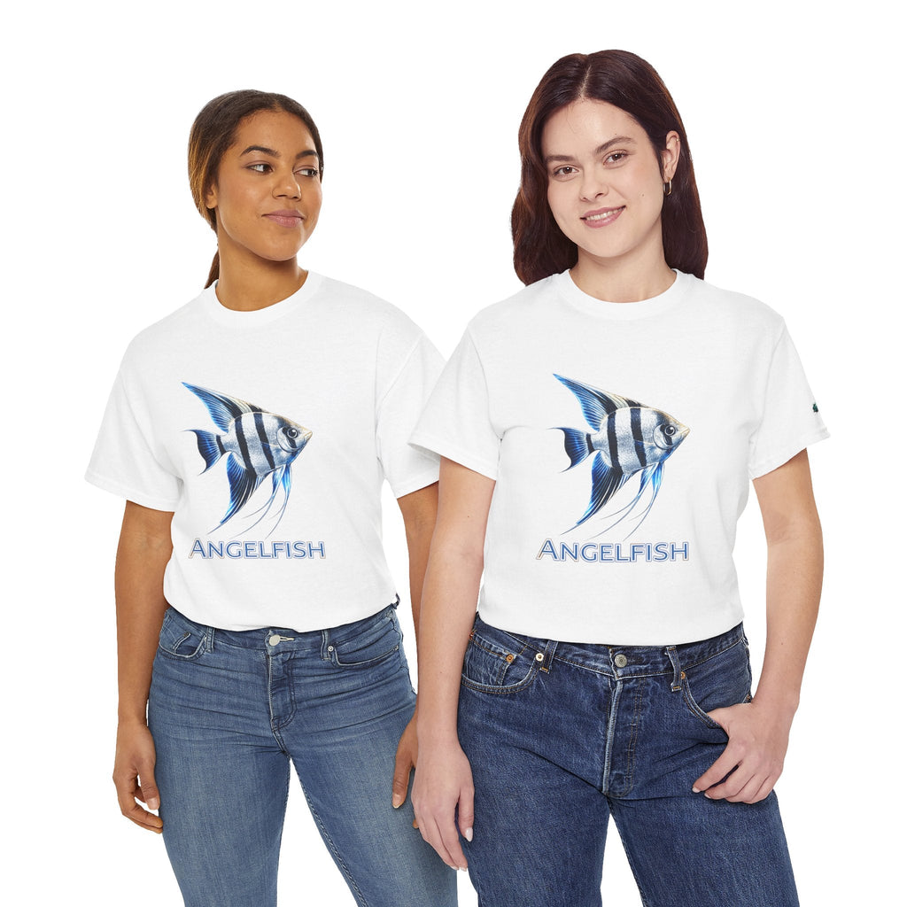 Angelfish Graphic Tee — Blue Tropical Fish Shirt