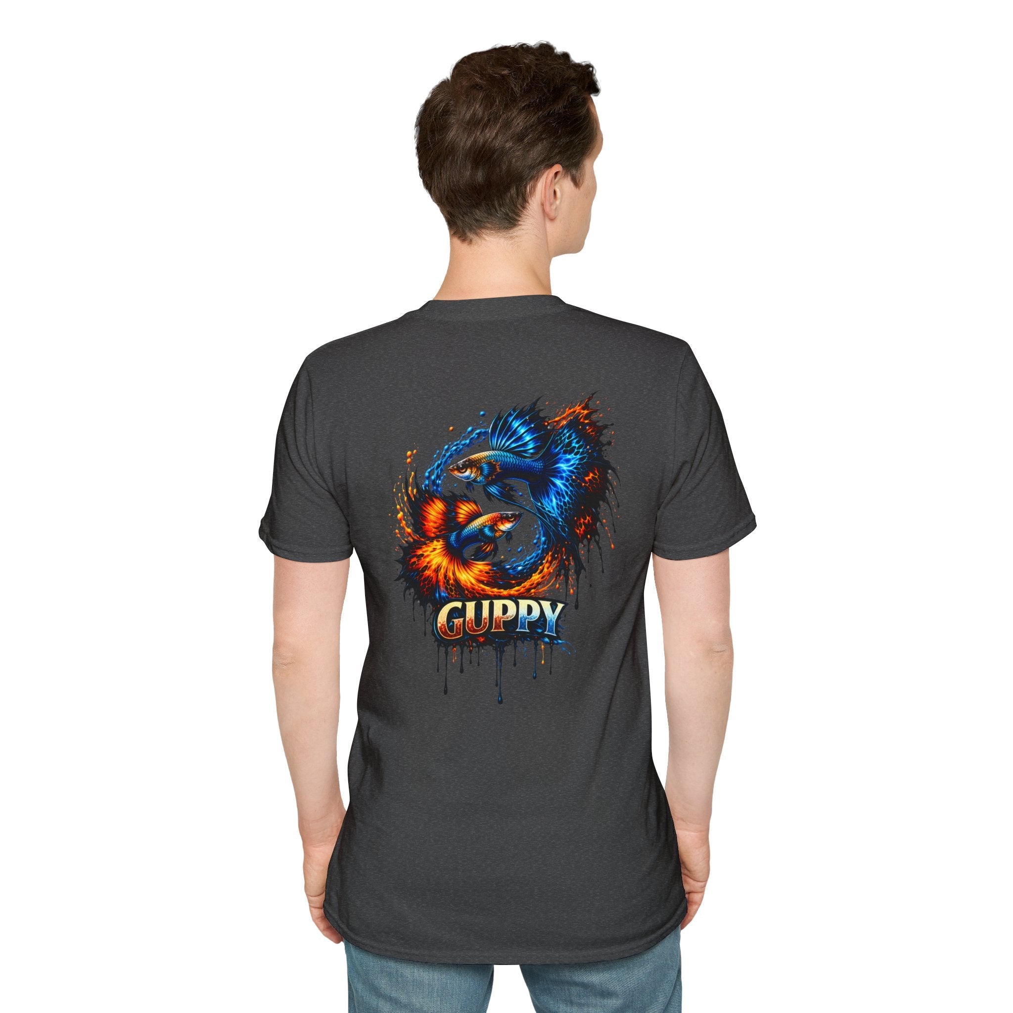 Guppy Fish T-Shirt — Vibrant Watercolor Drip Graphic Tee