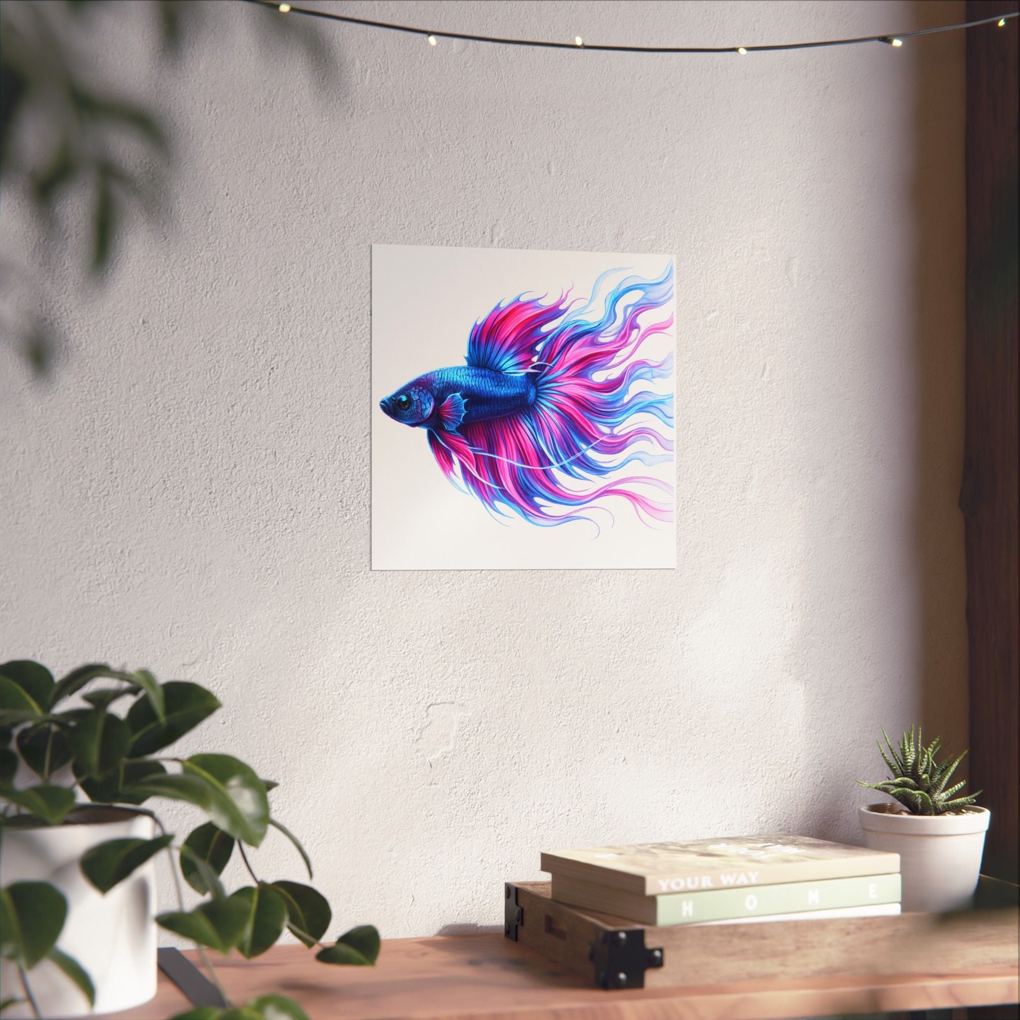 Electric Paint Betta Art Poster
