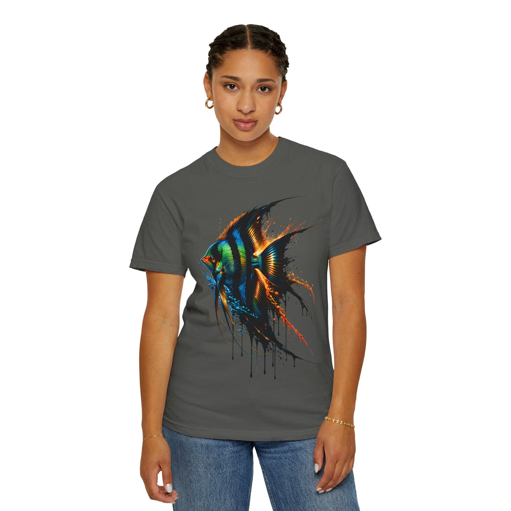 Vibrant Drip Angelfish Graphic Tee