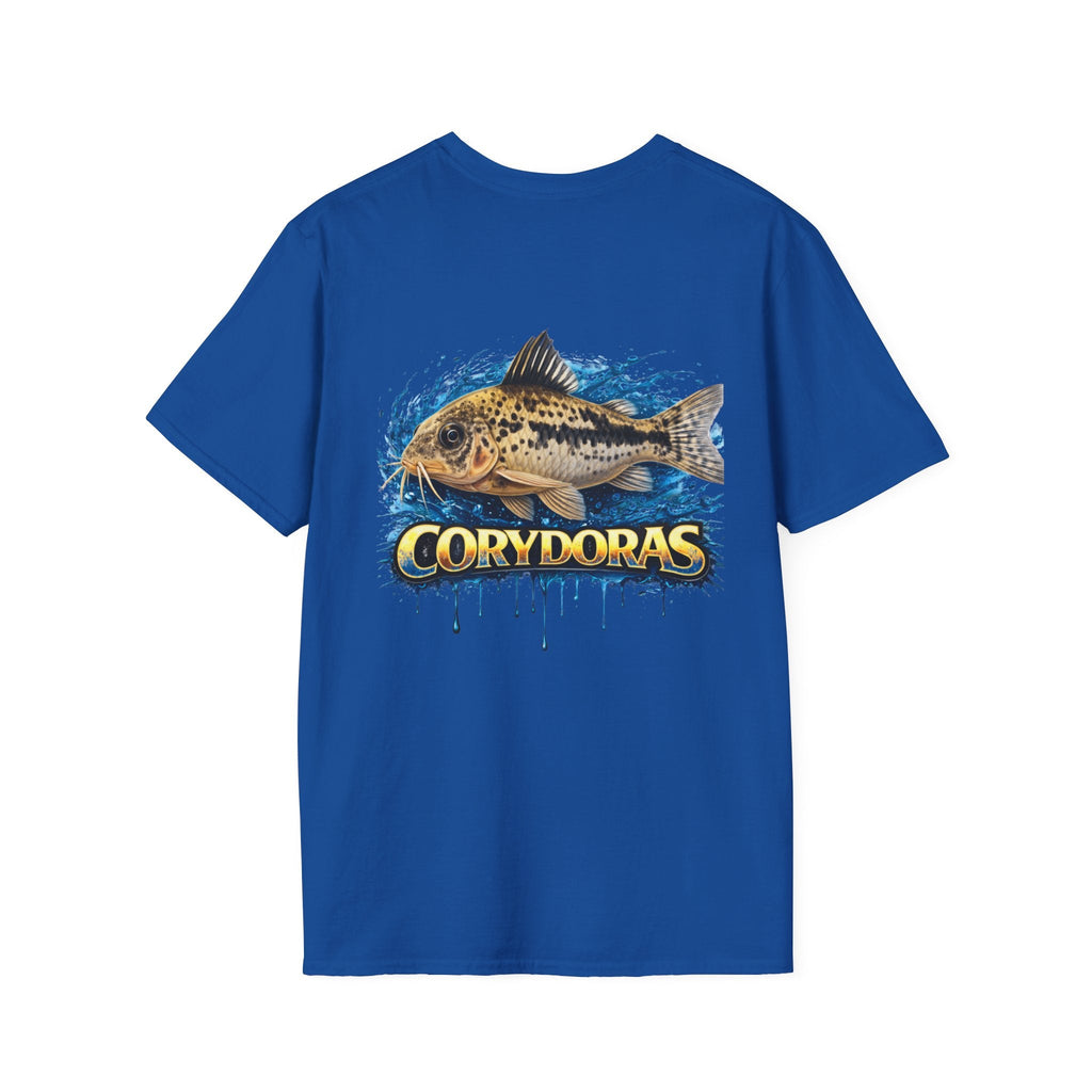 Corydoras Fish T-Shirt — Aquarium Catfish Tee with Splash Graphic