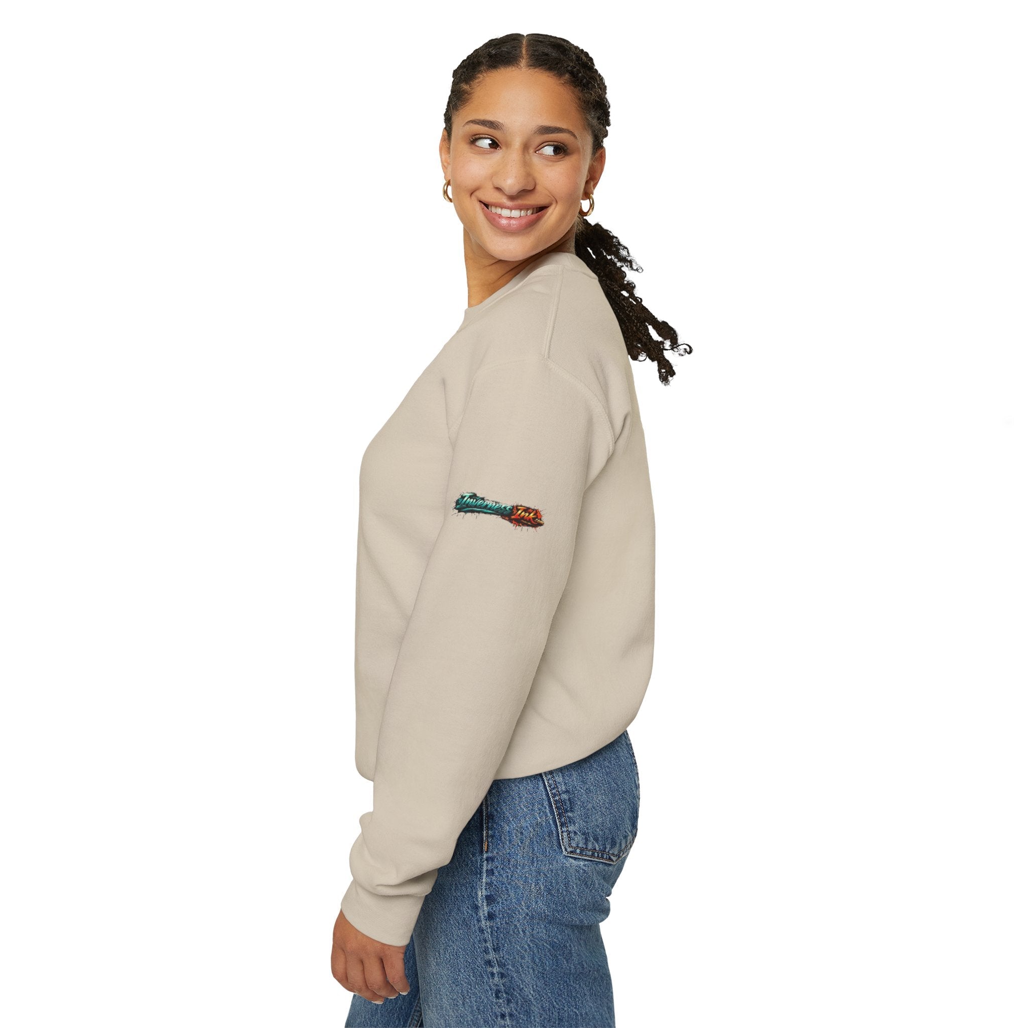 Angelfish Crewneck Sweatshirt — Blue Tropical Fish Graphic