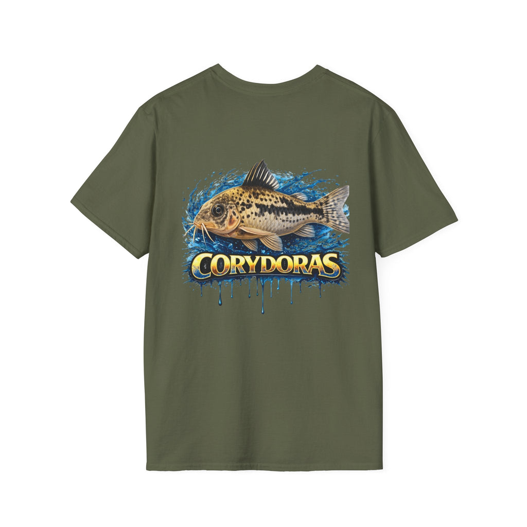 Corydoras Fish T-Shirt — Aquarium Catfish Tee with Splash Graphic
