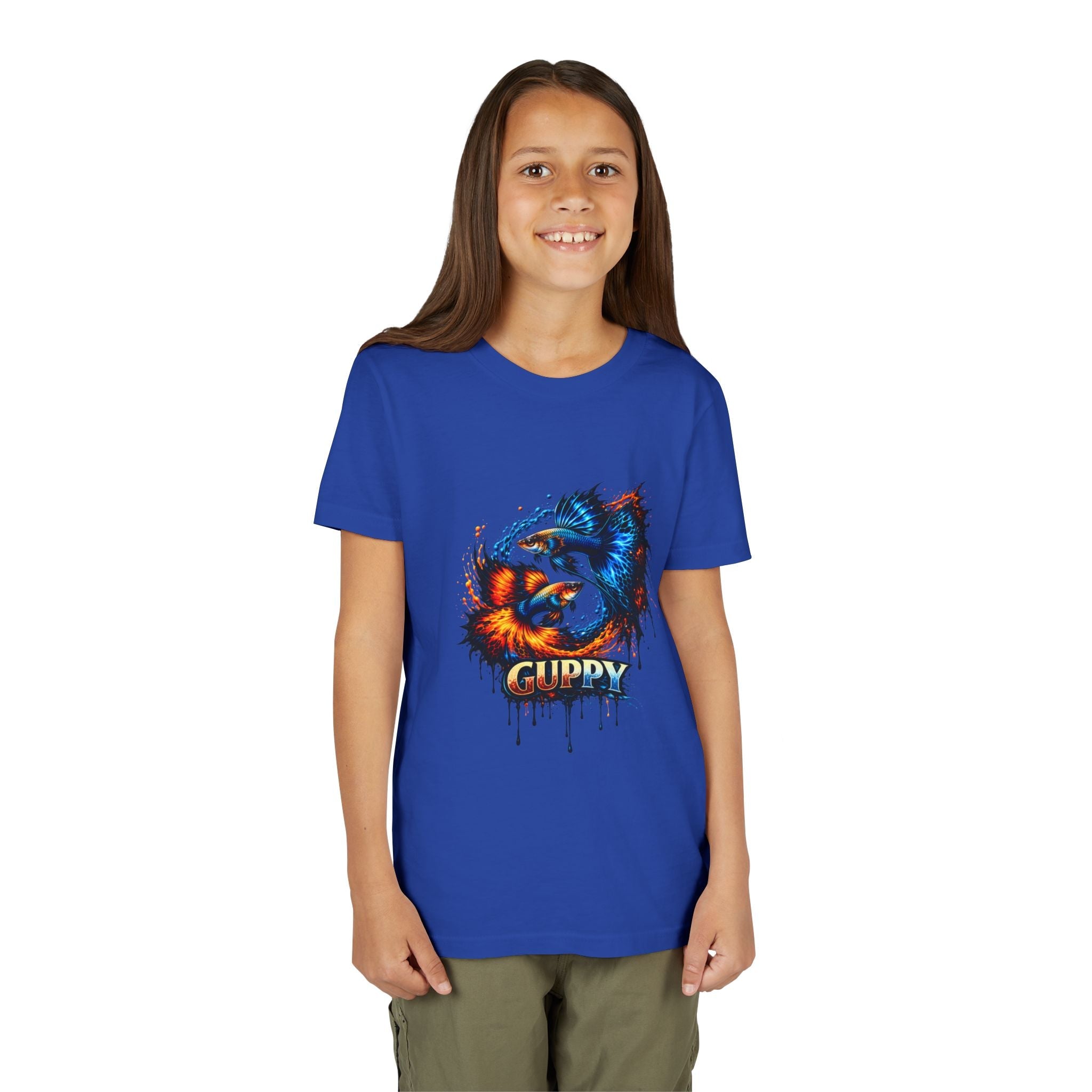 Fire & Ice Guppy – Youth "Neon Flare" Premium Tee