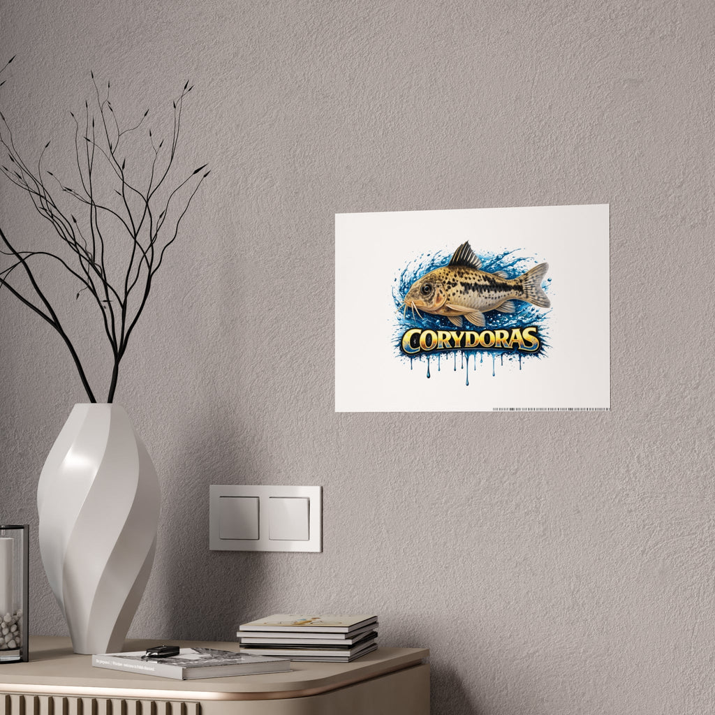 Corydoras Fish Gloss Poster – Aquarium Artwork Print