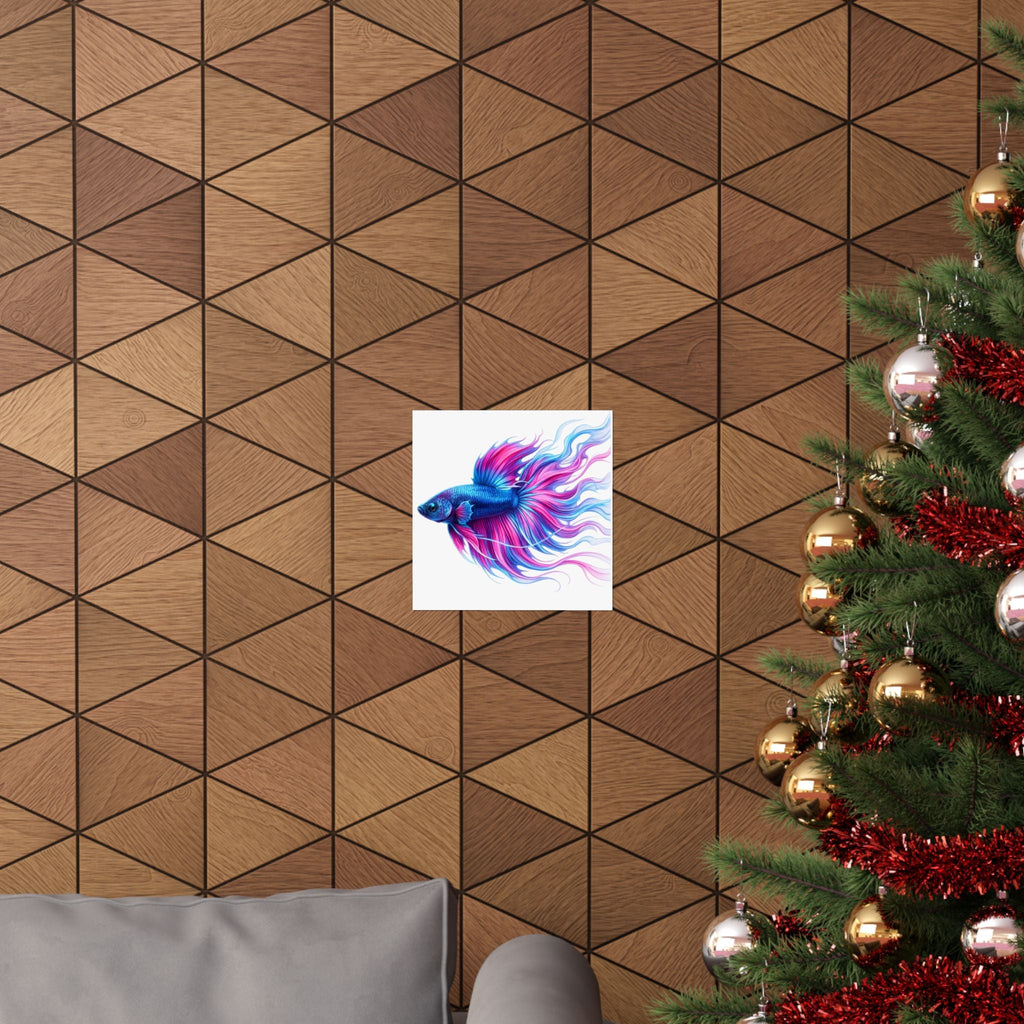Electric Paint Betta Art Poster