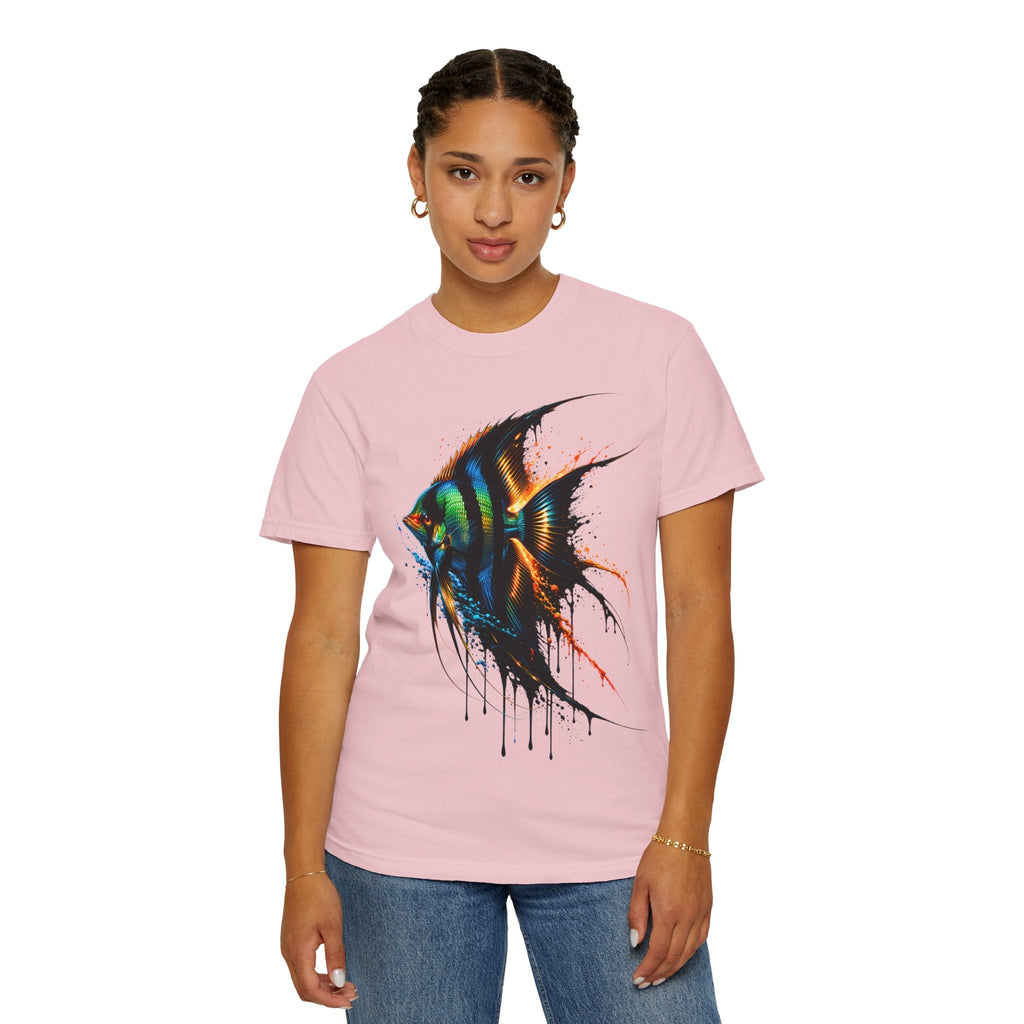 Vibrant Drip Angelfish Graphic Tee