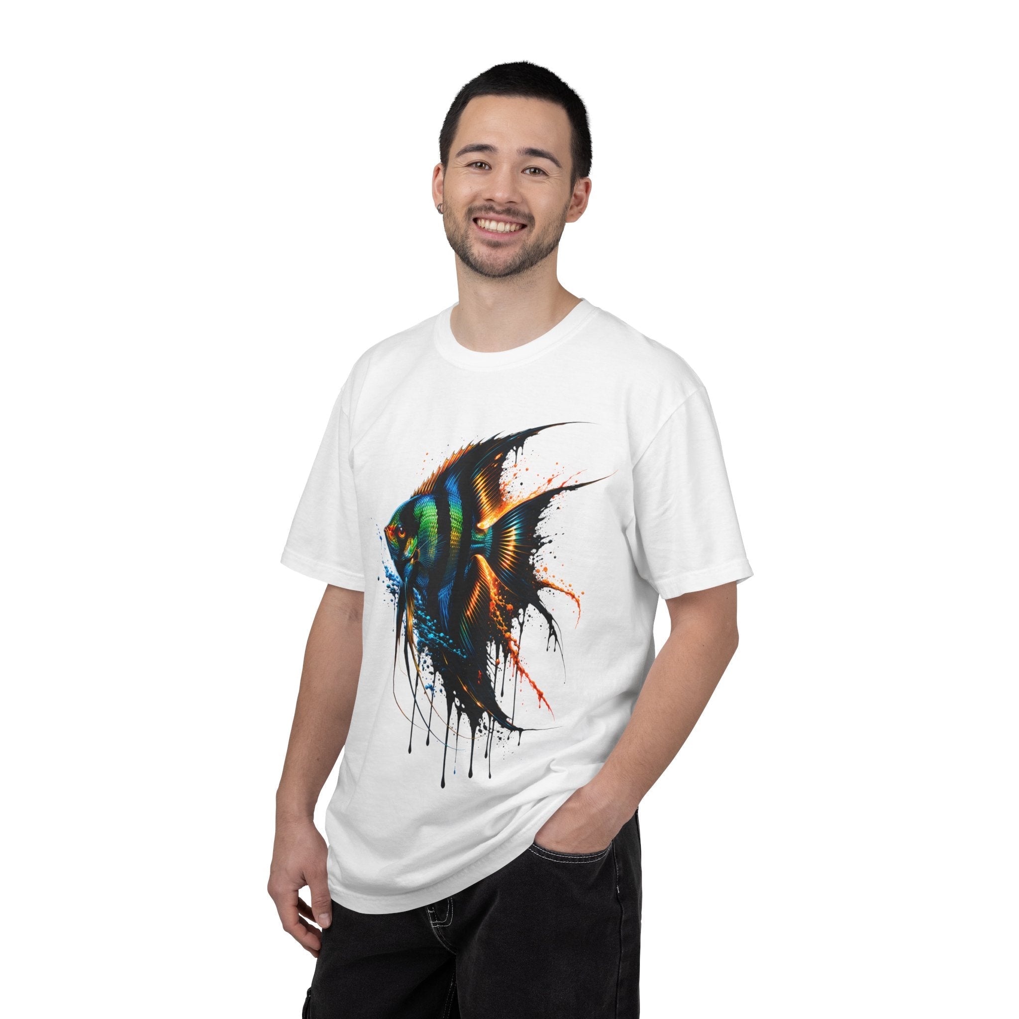 Vibrant Drip Angelfish Graphic Tee