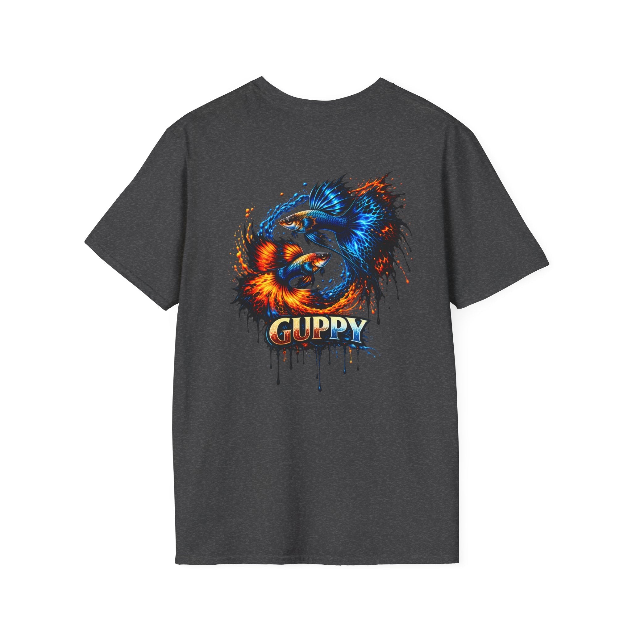 Guppy Fish T-Shirt — Vibrant Watercolor Drip Graphic Tee
