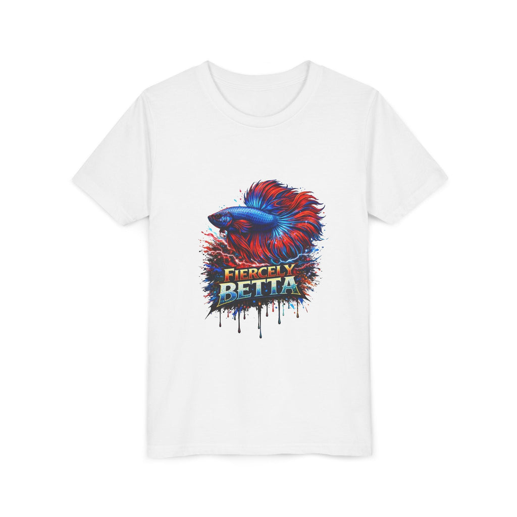 Fiercely Betta Youth Tee - Colorful Betta Fish Graphic Shirt