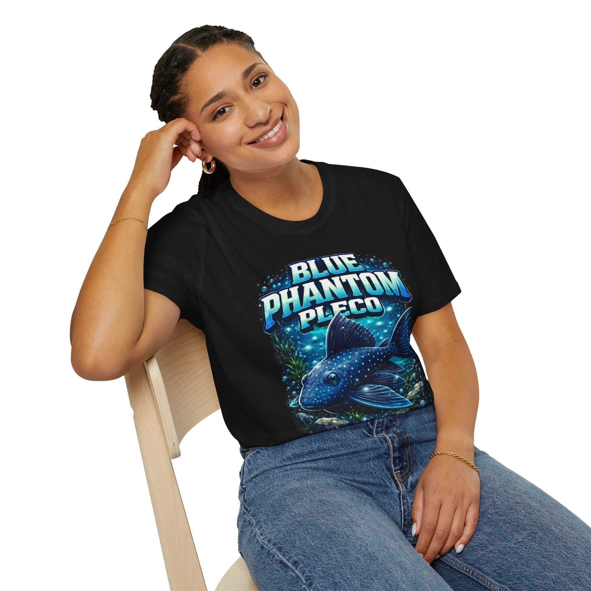 Blue Phantom Pleco T-Shirt — Graphic Aquarium Fish Tee