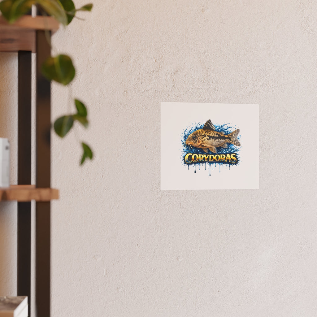 Corydoras Fish Poster — Decorative Aquarium Art Print (Satin/Matte)