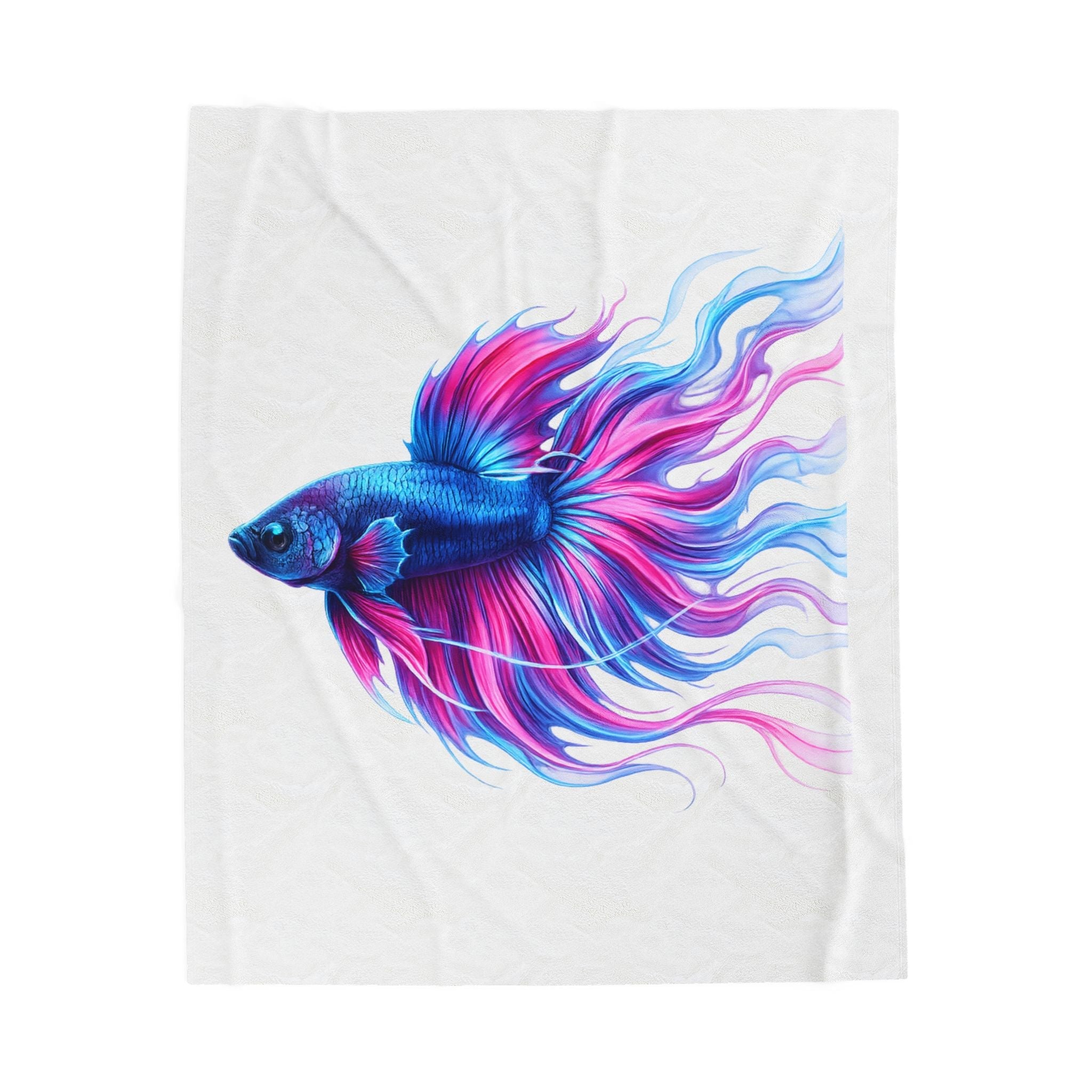 Electric Paint Betta Plush Blanket