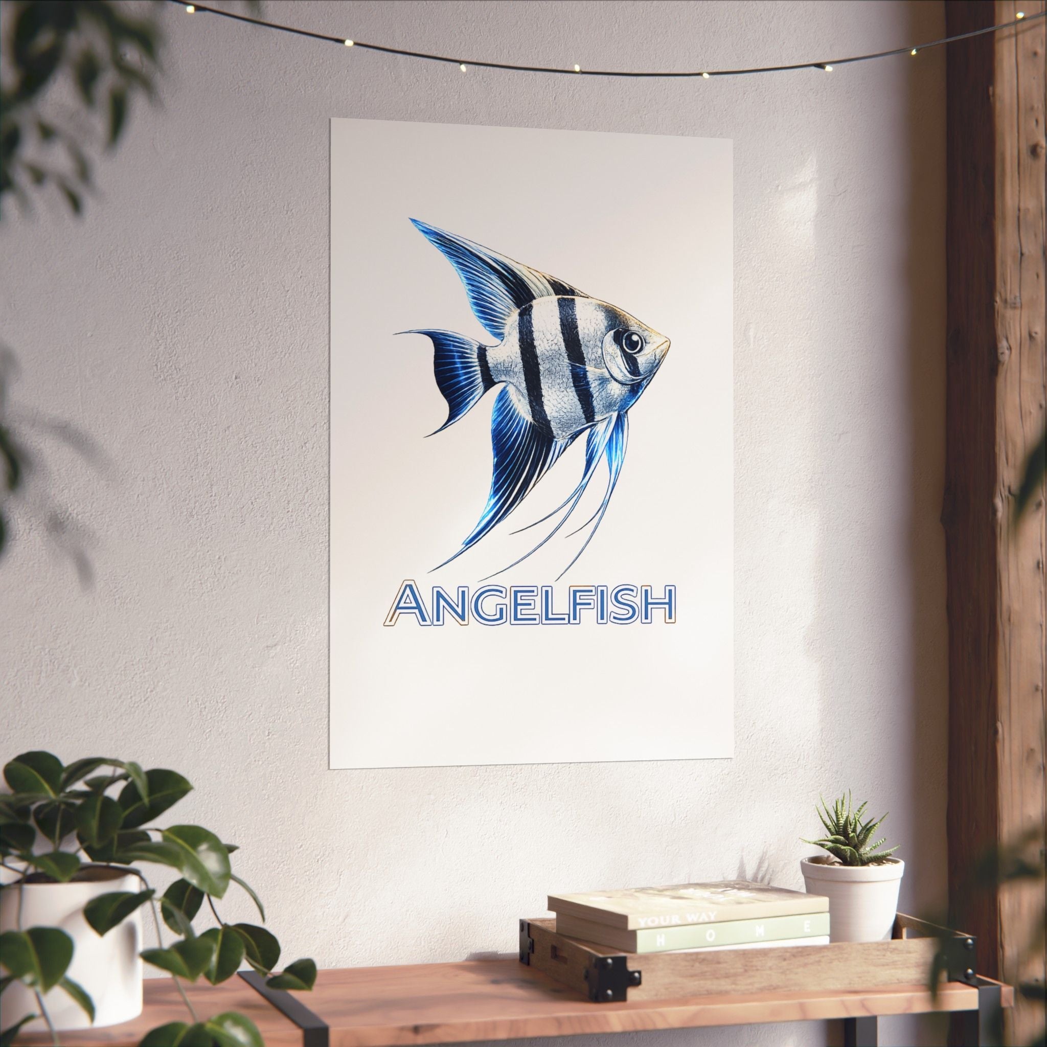 Angelfish Wall Poster — Matte Vertical Marine Fish Art Print
