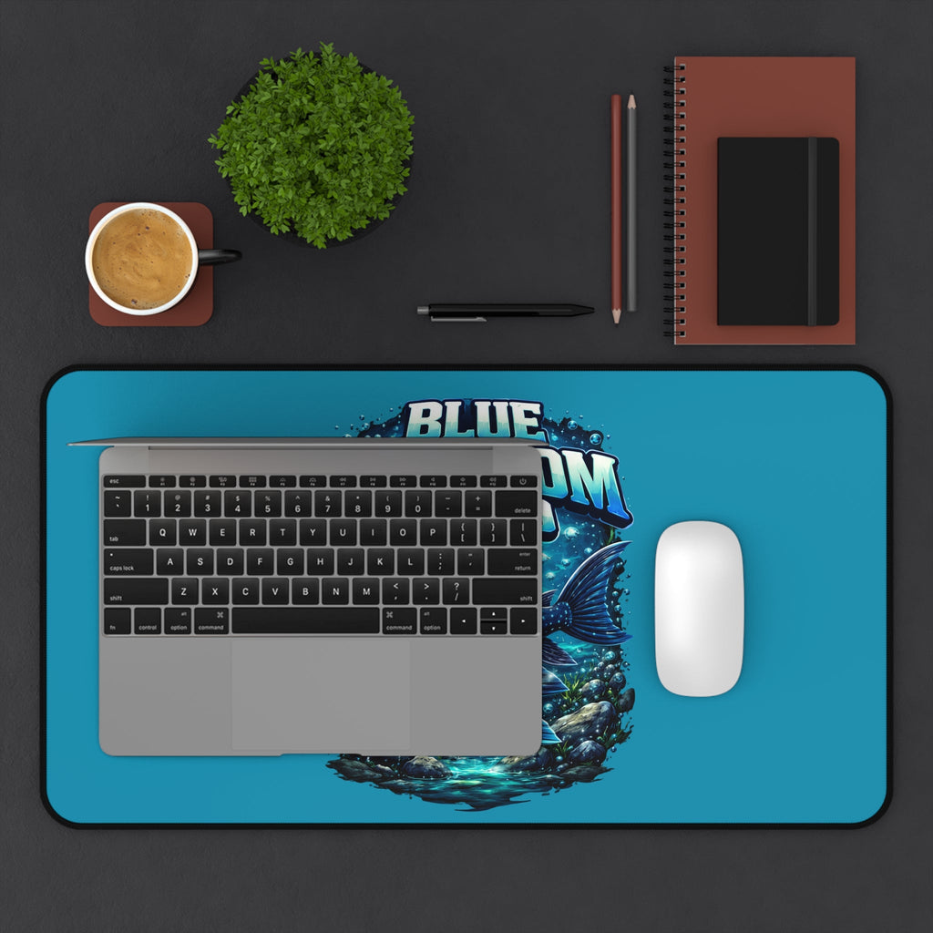 Blue Phantom Pleco Desk Mat — Aquarium Fish Gaming Mouse Pad