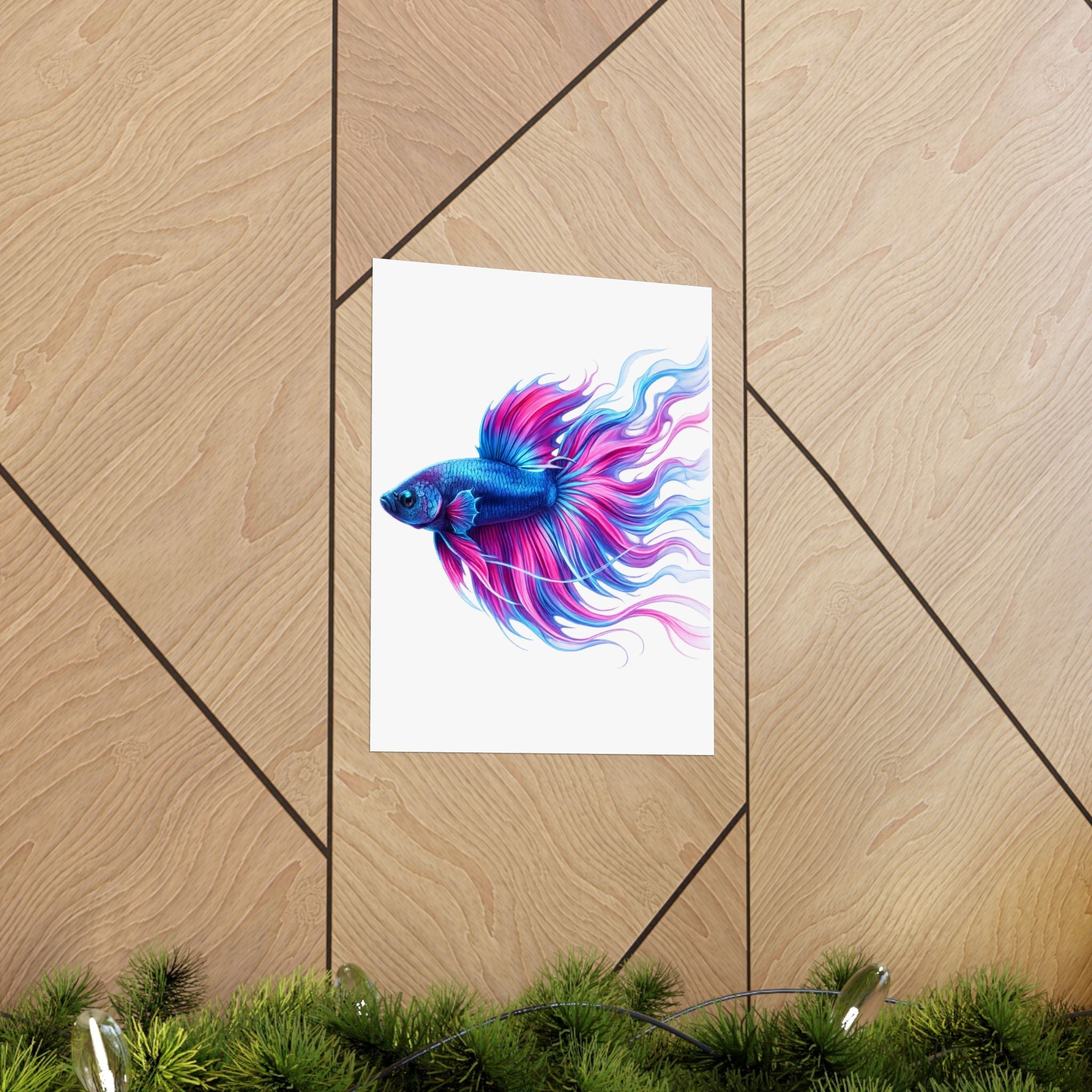 Electric Paint Betta Art Poster