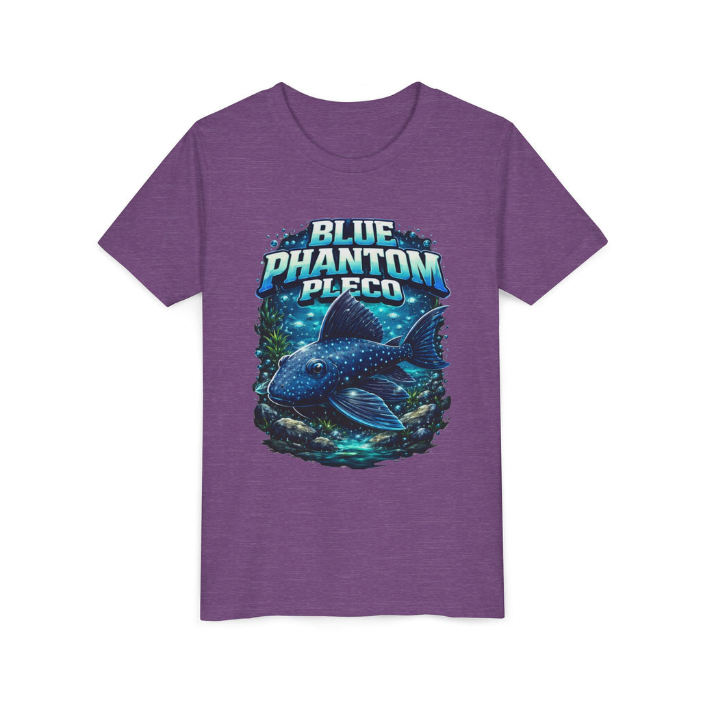 Blue Phantom Pleco Youth Tee – Kids Fish Aquarium T-Shirt