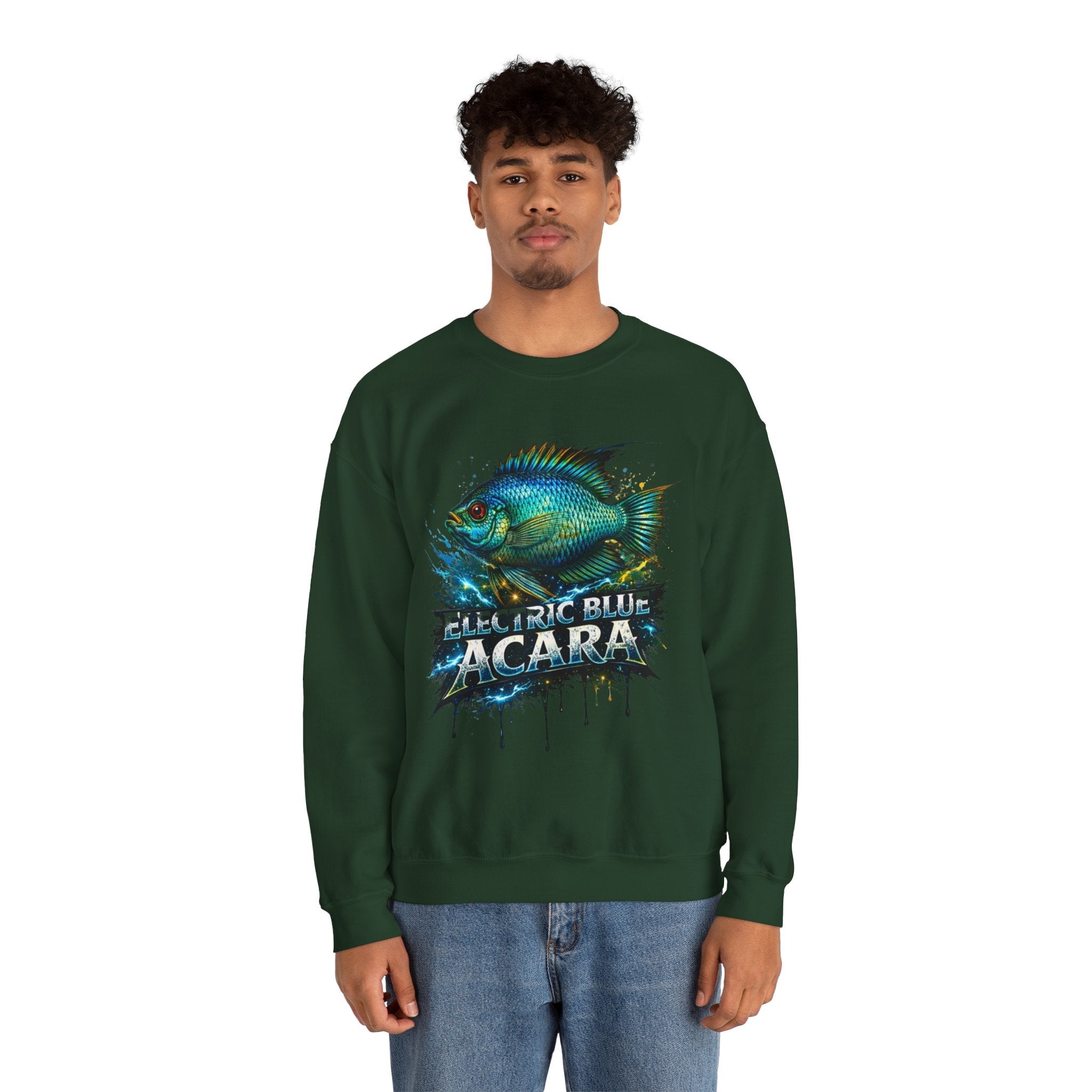 Electric Blue Acara – Heavy Blend™ Crewneck Sweatshirt