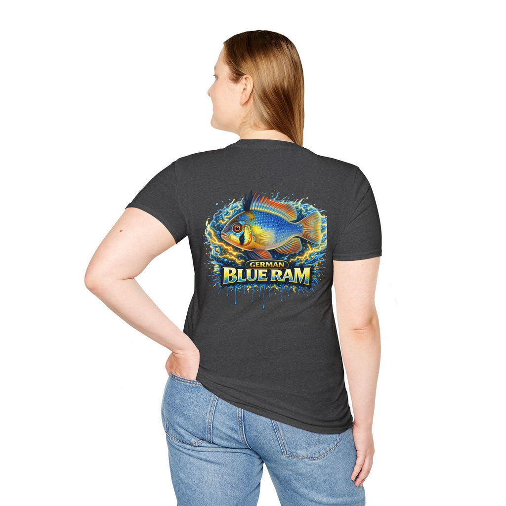 German Blue Ram Fish T-Shirt — Colorful Aquarium Cichlid Tee
